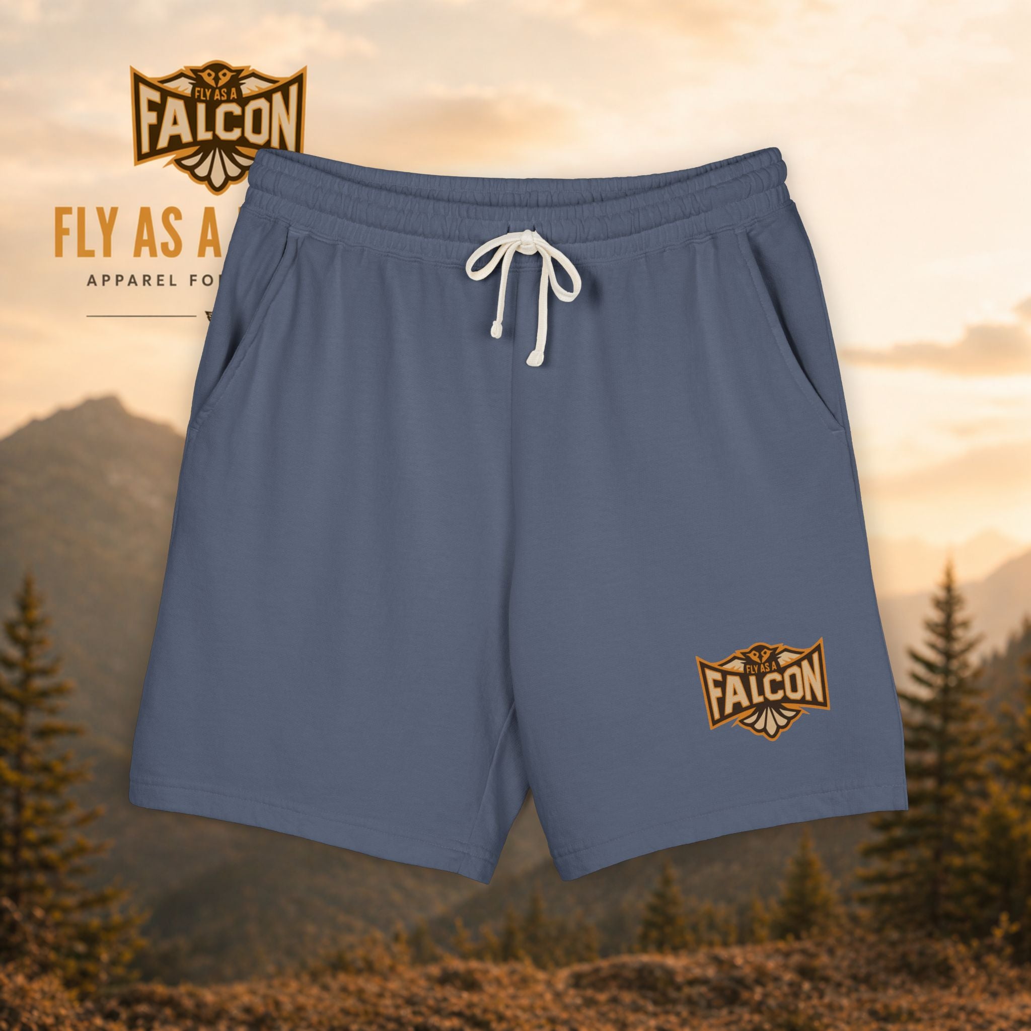 Fly As A Falcon Fleece Sweat Shorts | Sepia