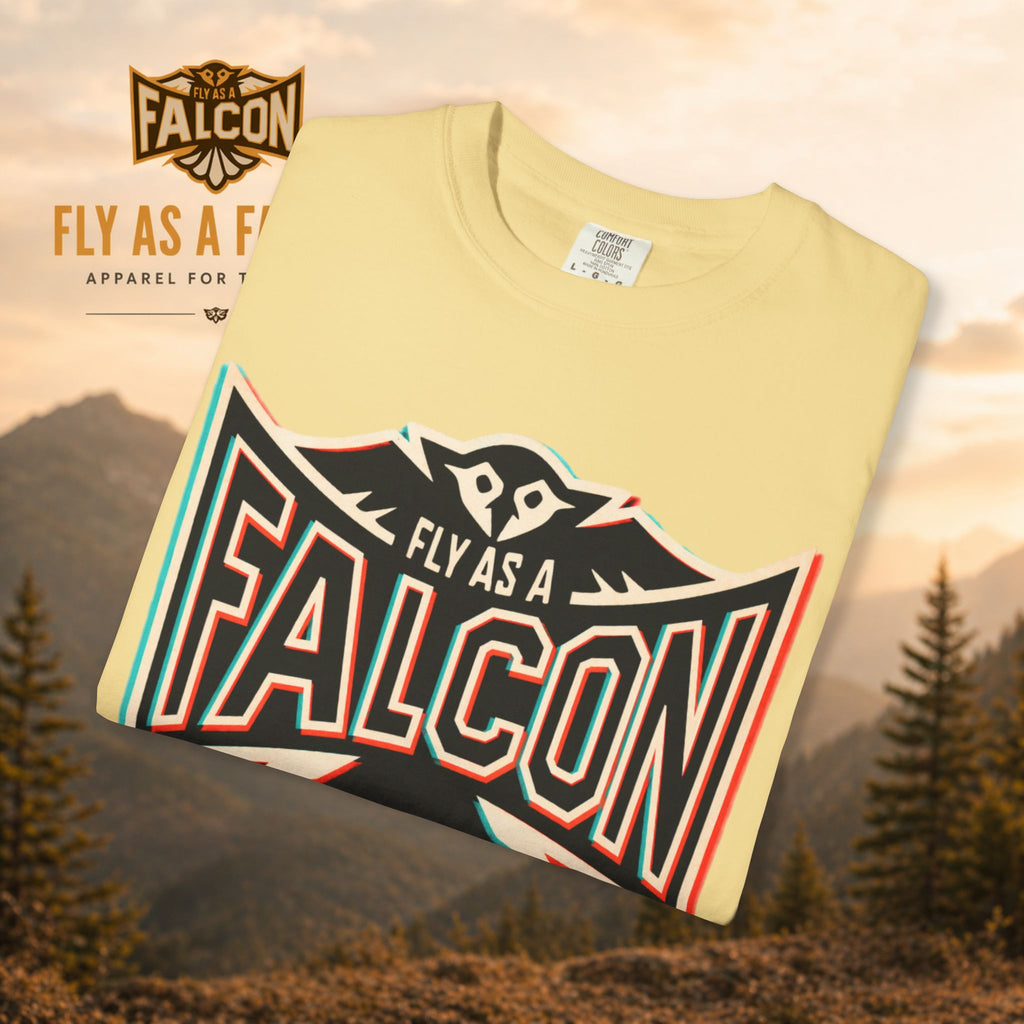 Fly As A Falcon Graphic T-Shirt | Retro 3D