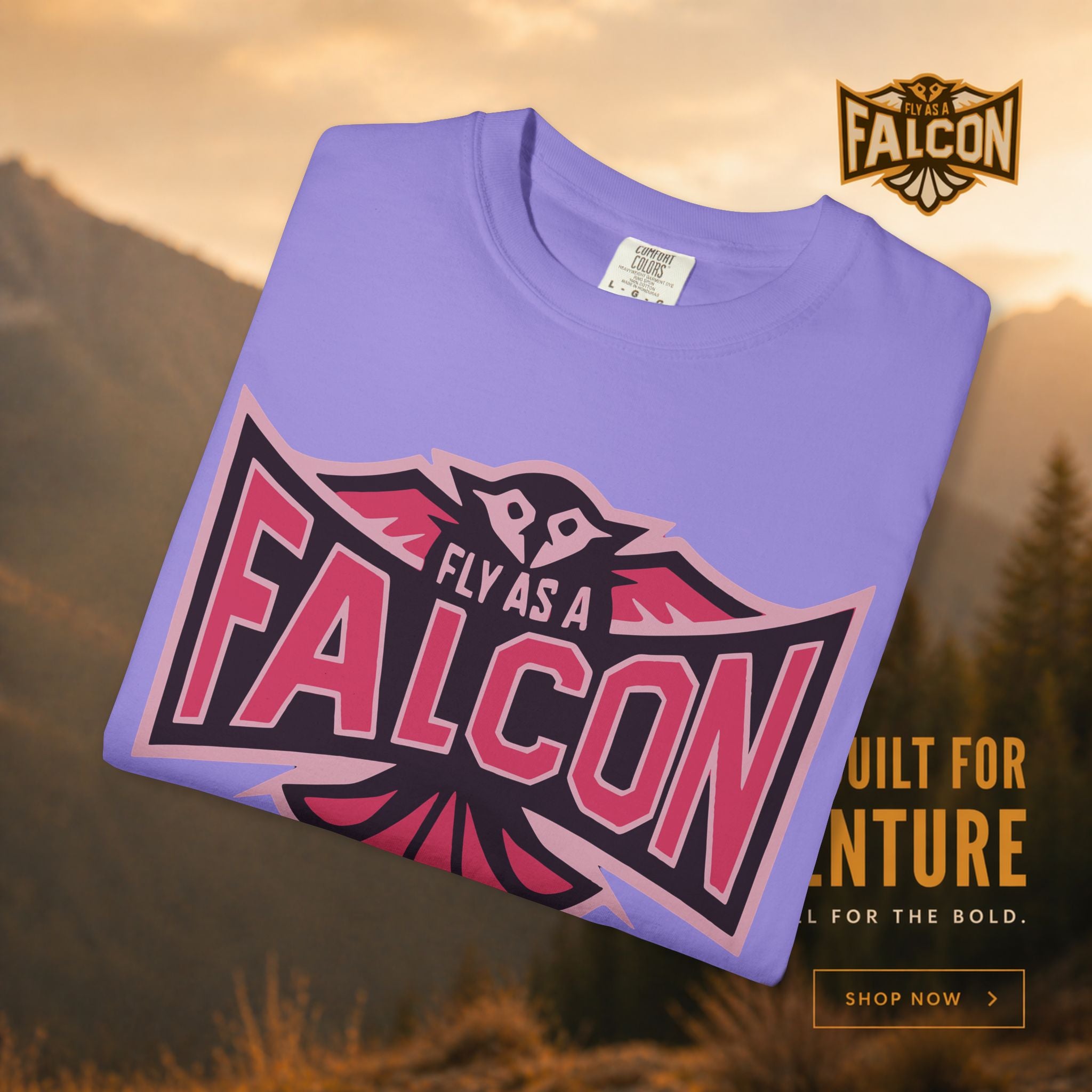 Fly As A Falcon T-Shirt | Wild Rose