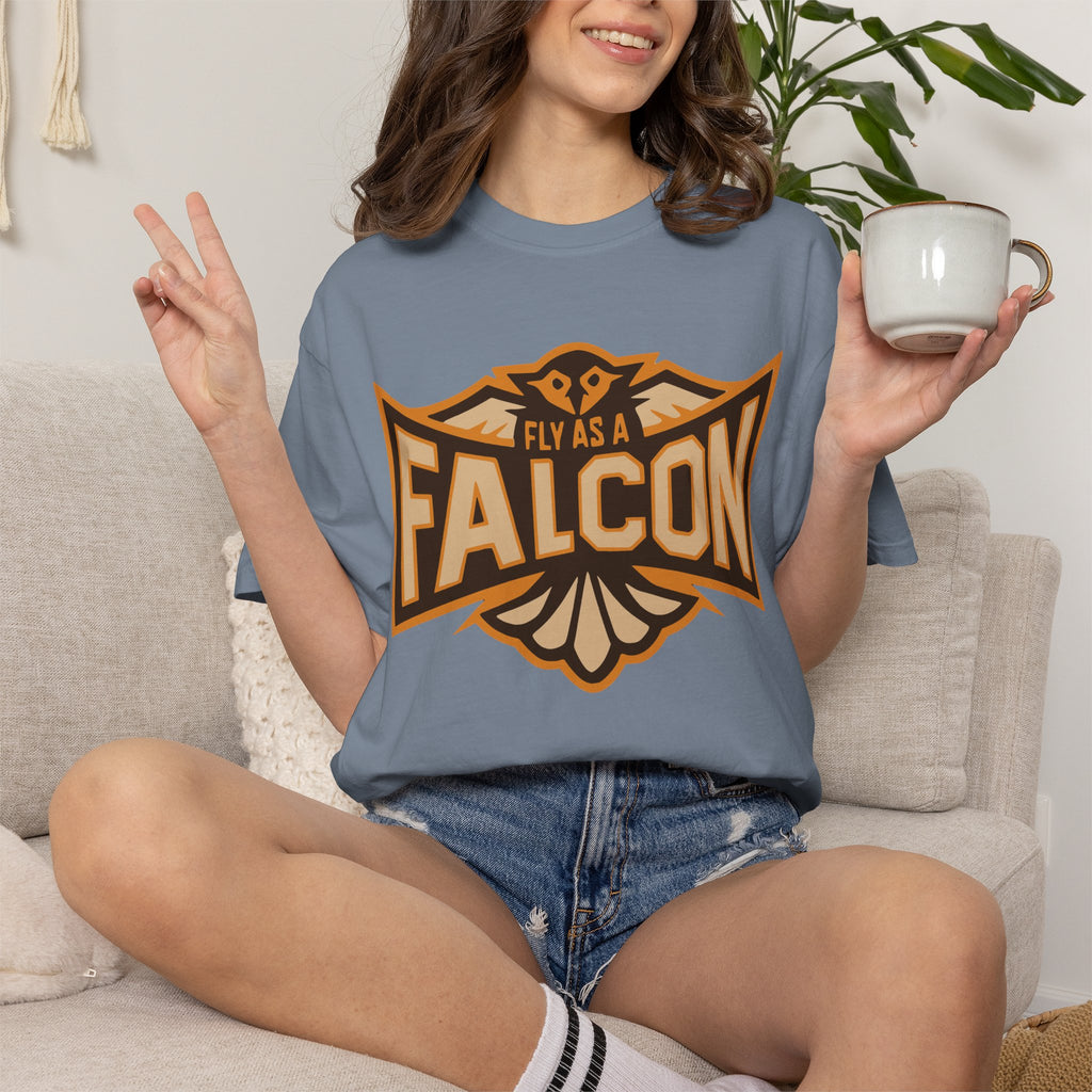 Fly As A Falcon T-Shirt | Sepia