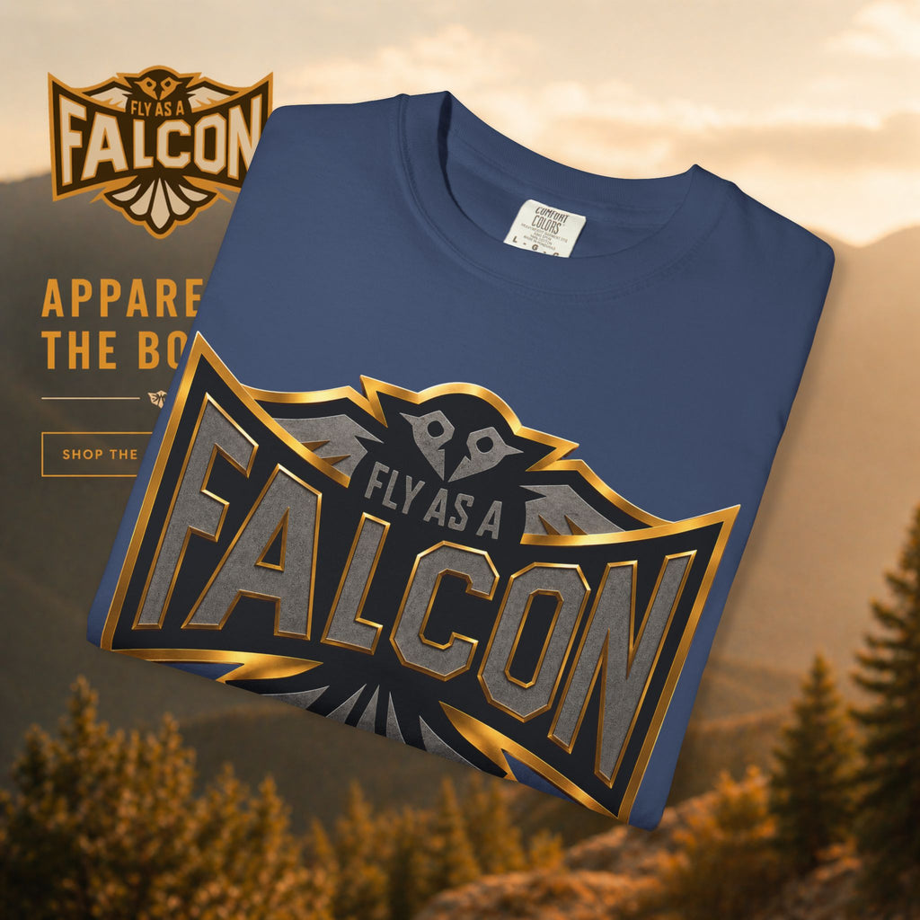 Fly As A Falcon Graphic T-Shirt | Black & Gold Collection 02