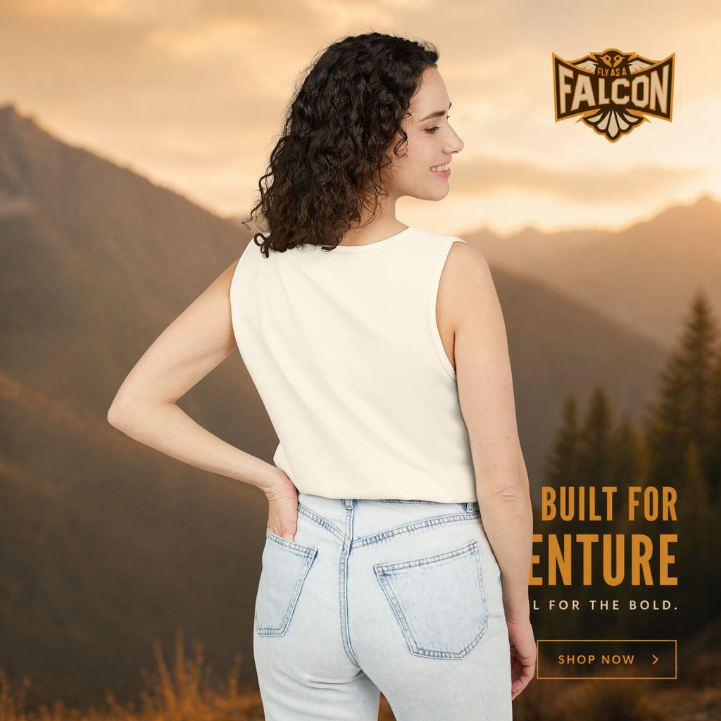 Fly As A Falcon Tank Top |  Sepia