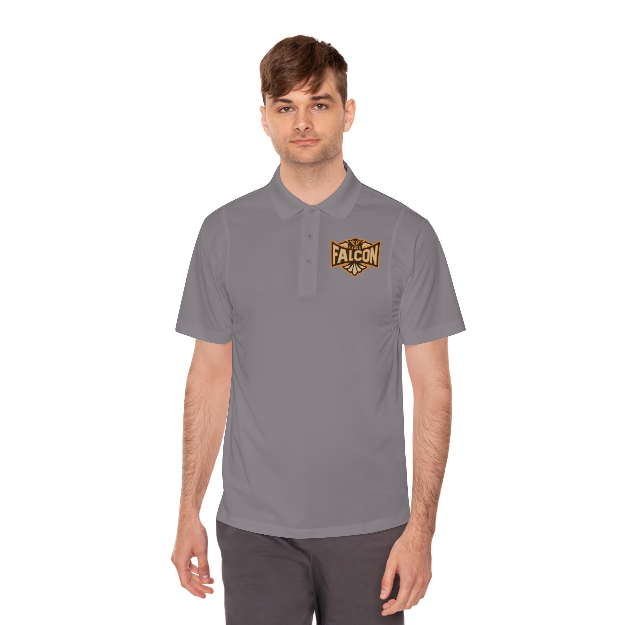 Fly As A Falcon Polo Shirt | Sepia