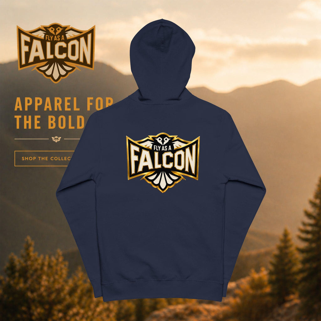 Falcon Logo Zip-Up Hoodie Black and Gold Collection 01 product image
