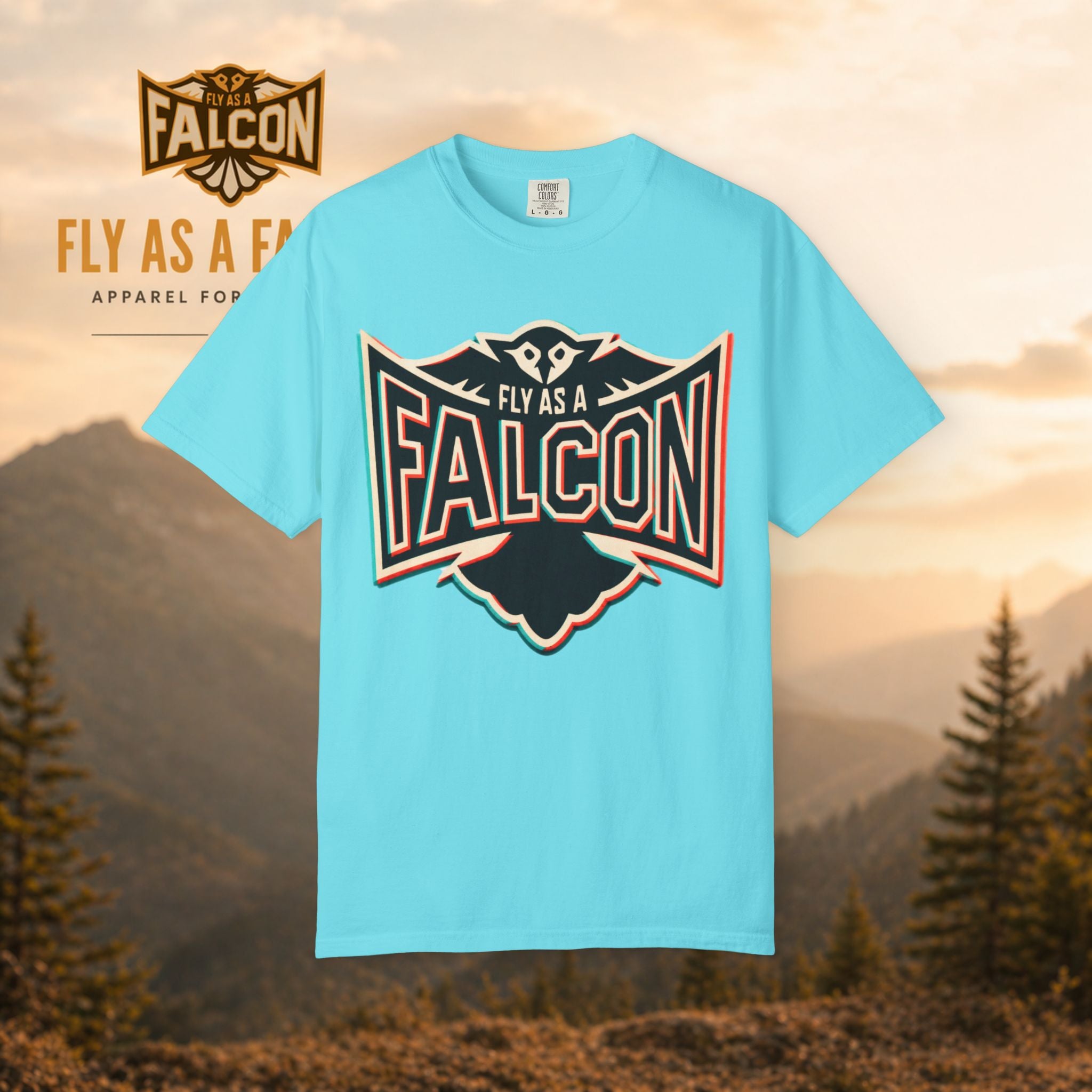 Fly As A Falcon Graphic T-Shirt | Retro 3D
