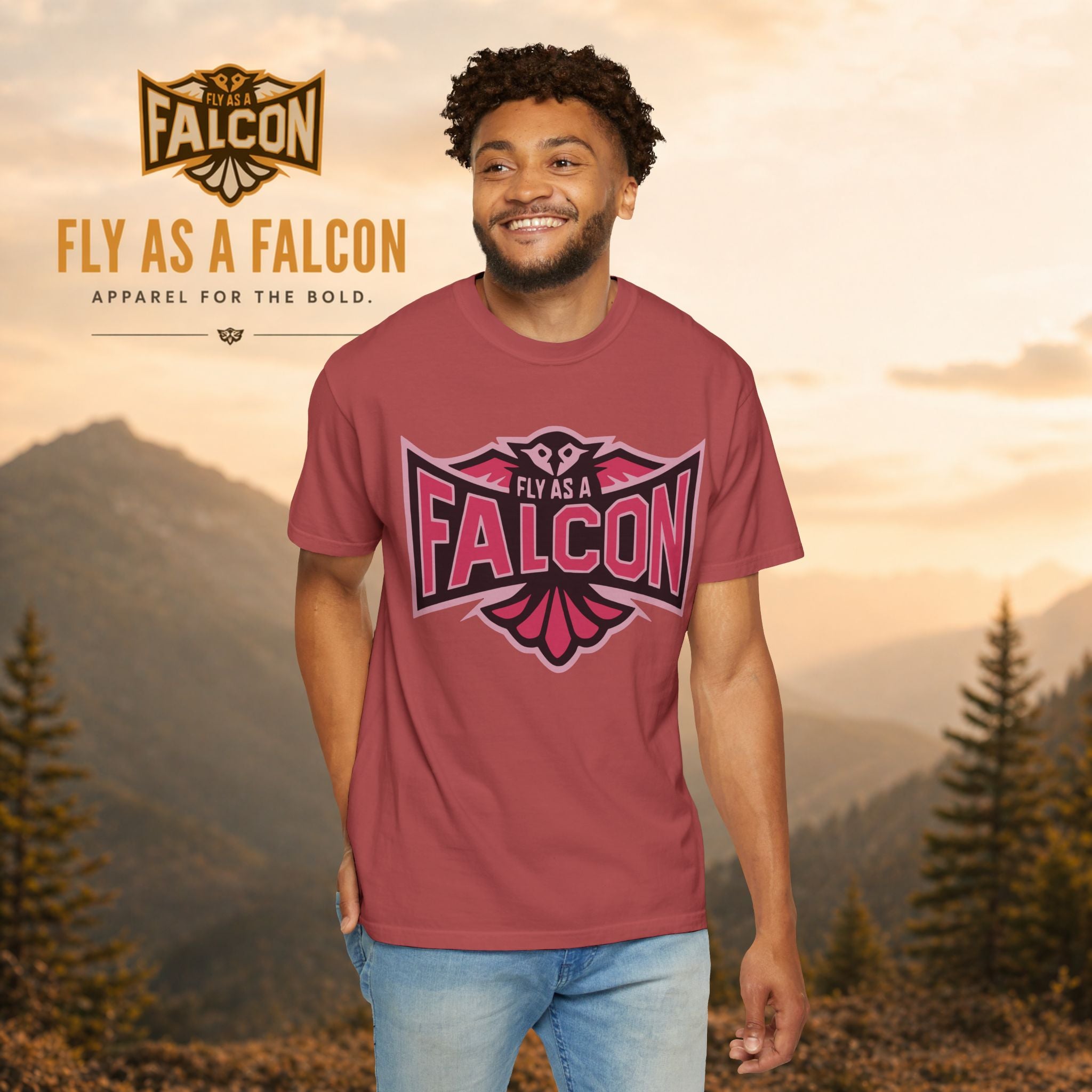 Fly As A Falcon T-Shirt | Wild Rose