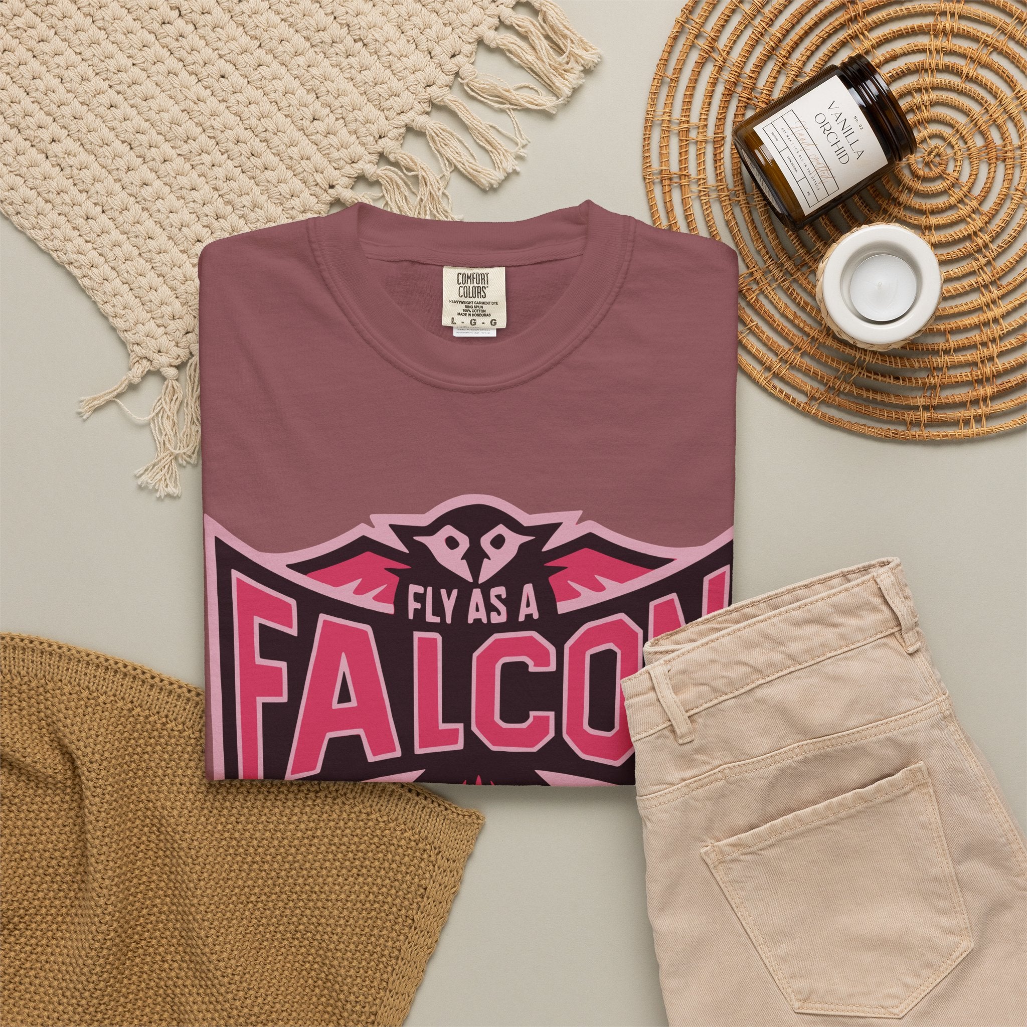 Fly As A Falcon T-Shirt | Wild Rose