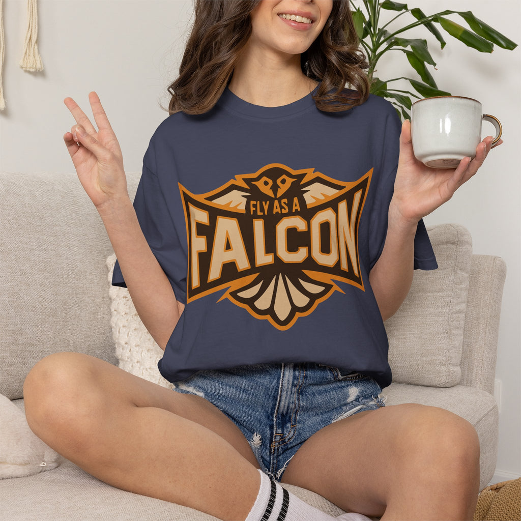 Fly As A Falcon T-Shirt | Sepia
