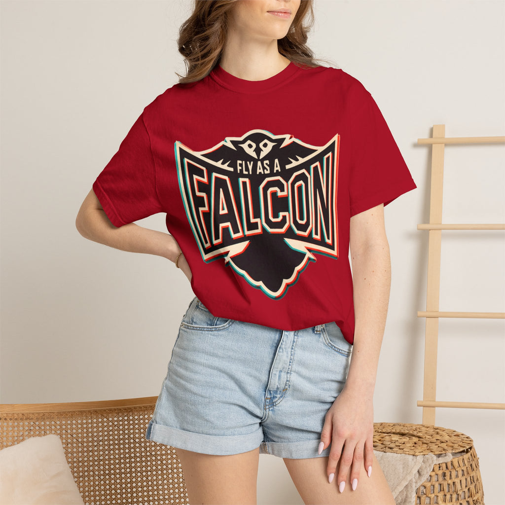 Fly As A Falcon Graphic T-Shirt | Retro 3D