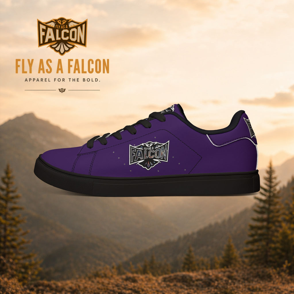 Fly As A Falcon Purple Low-Top Sneakers | Cosmos