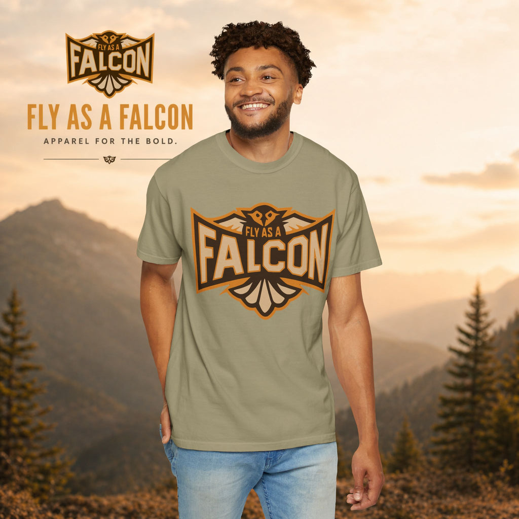 Fly As A Falcon T-Shirt | Sepia
