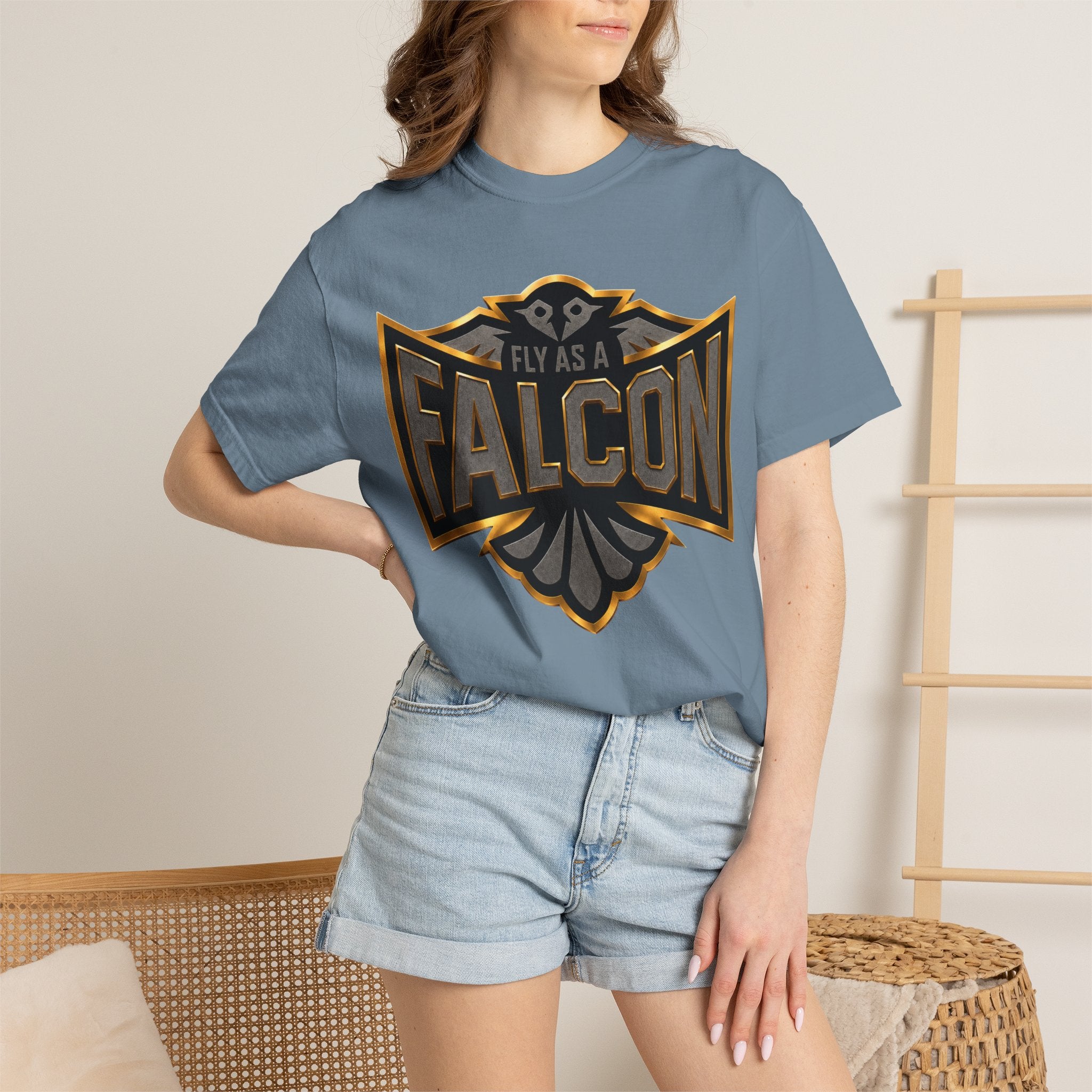 Fly As A Falcon Graphic T-Shirt | Black & Gold Collection 02