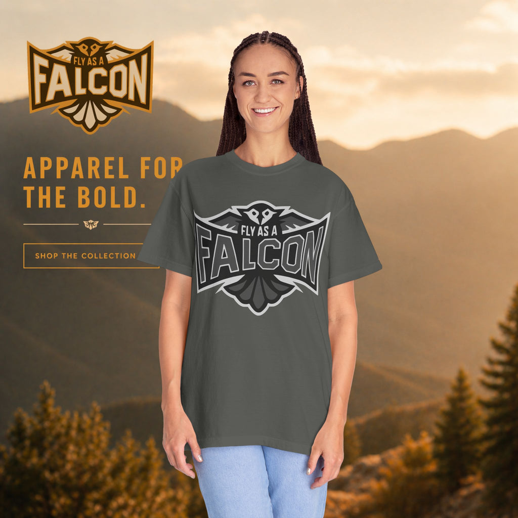 Fly As A Falcon T-Shirt  |  Granite