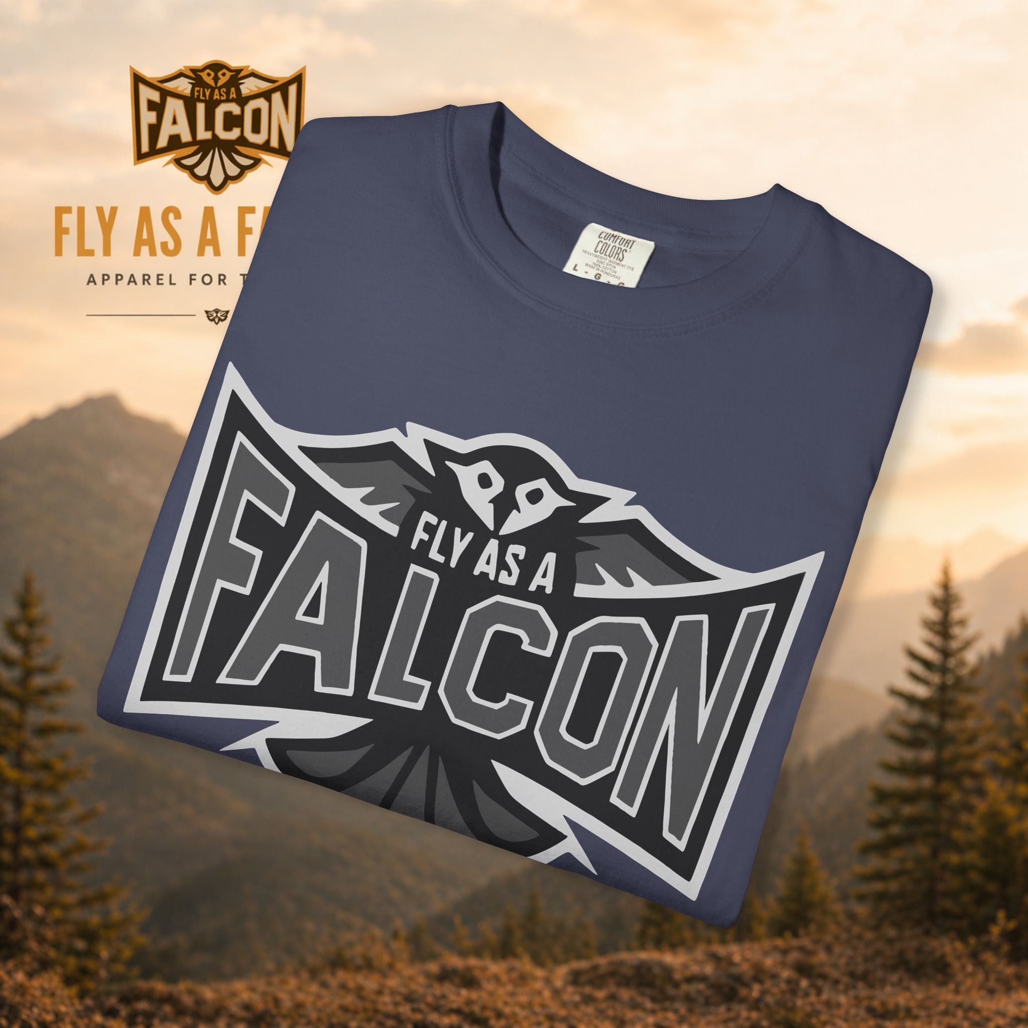 Fly As A Falcon T-Shirt  |  Granite