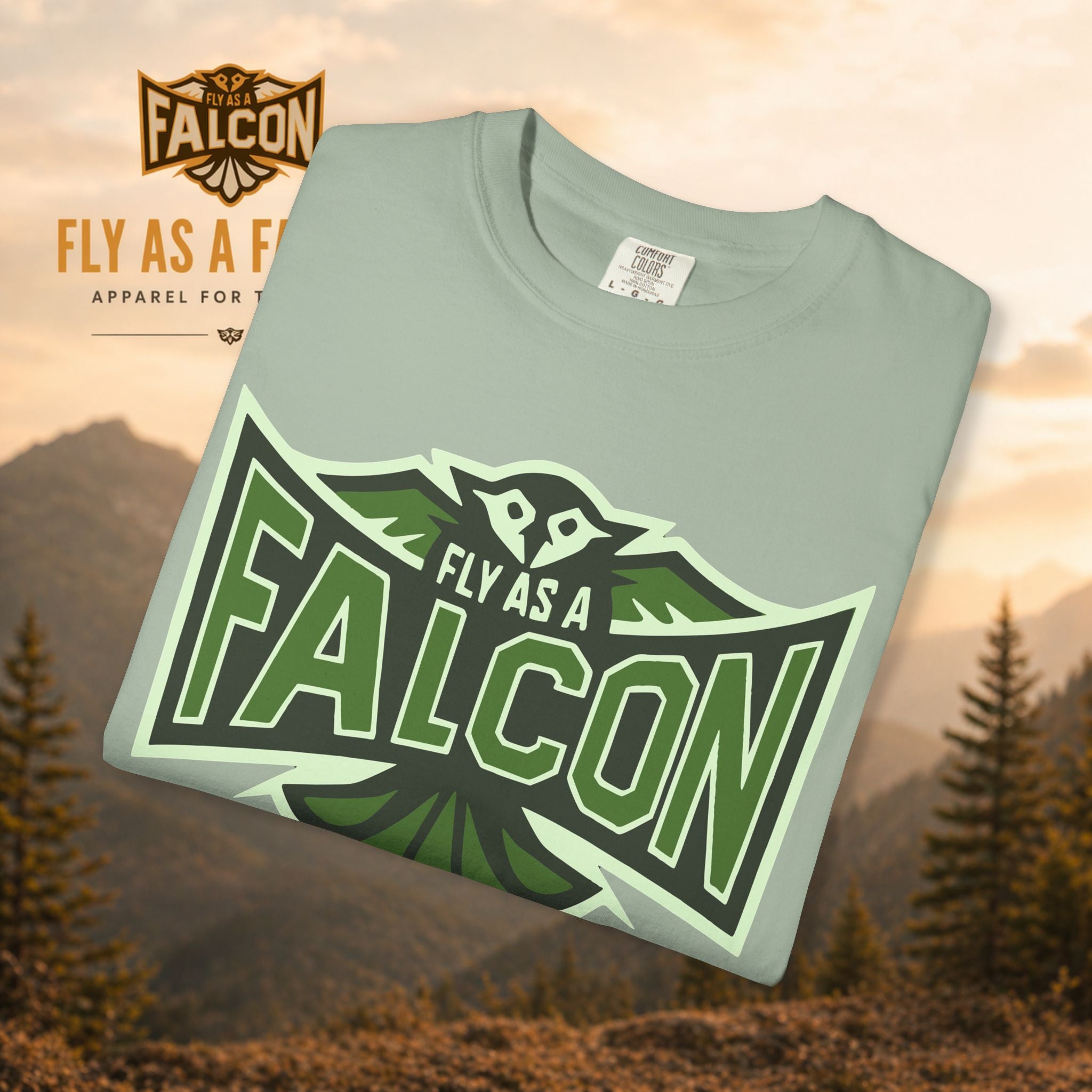 Fly As A Falcon T-Shirt | Forest Ash Retro