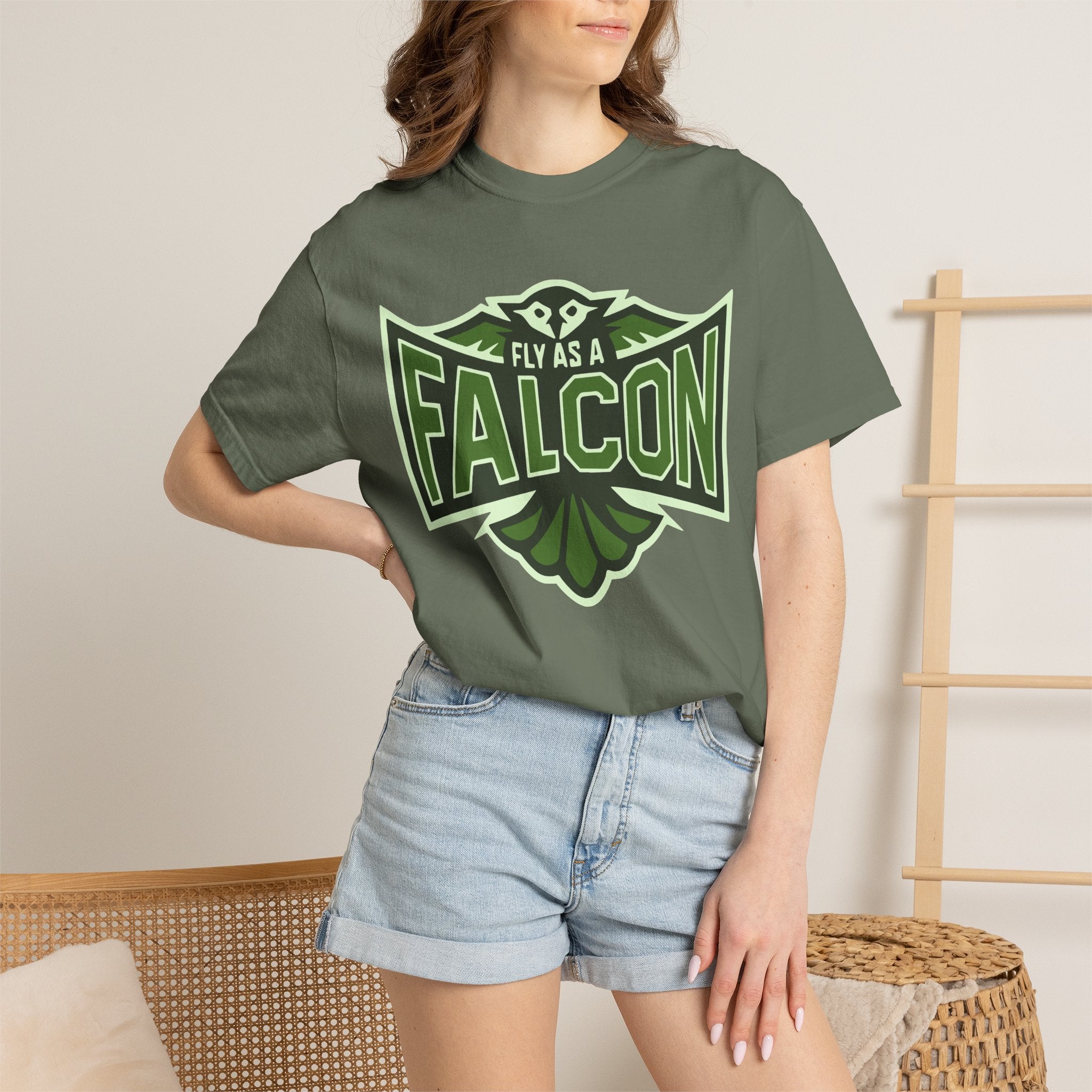 Fly As A Falcon T-Shirt | Forest Ash Retro
