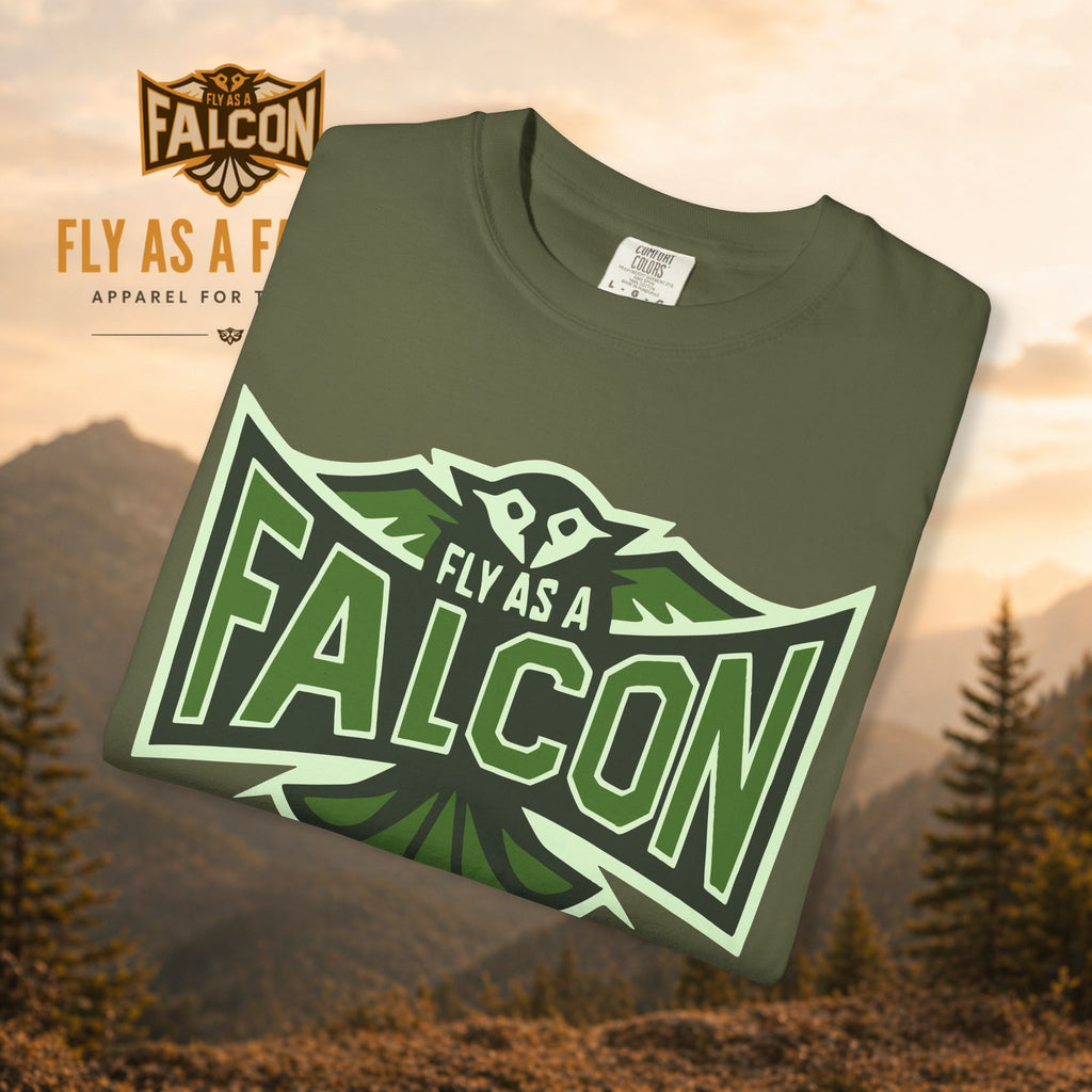 Fly As A Falcon T-Shirt | Forest Ash Retro