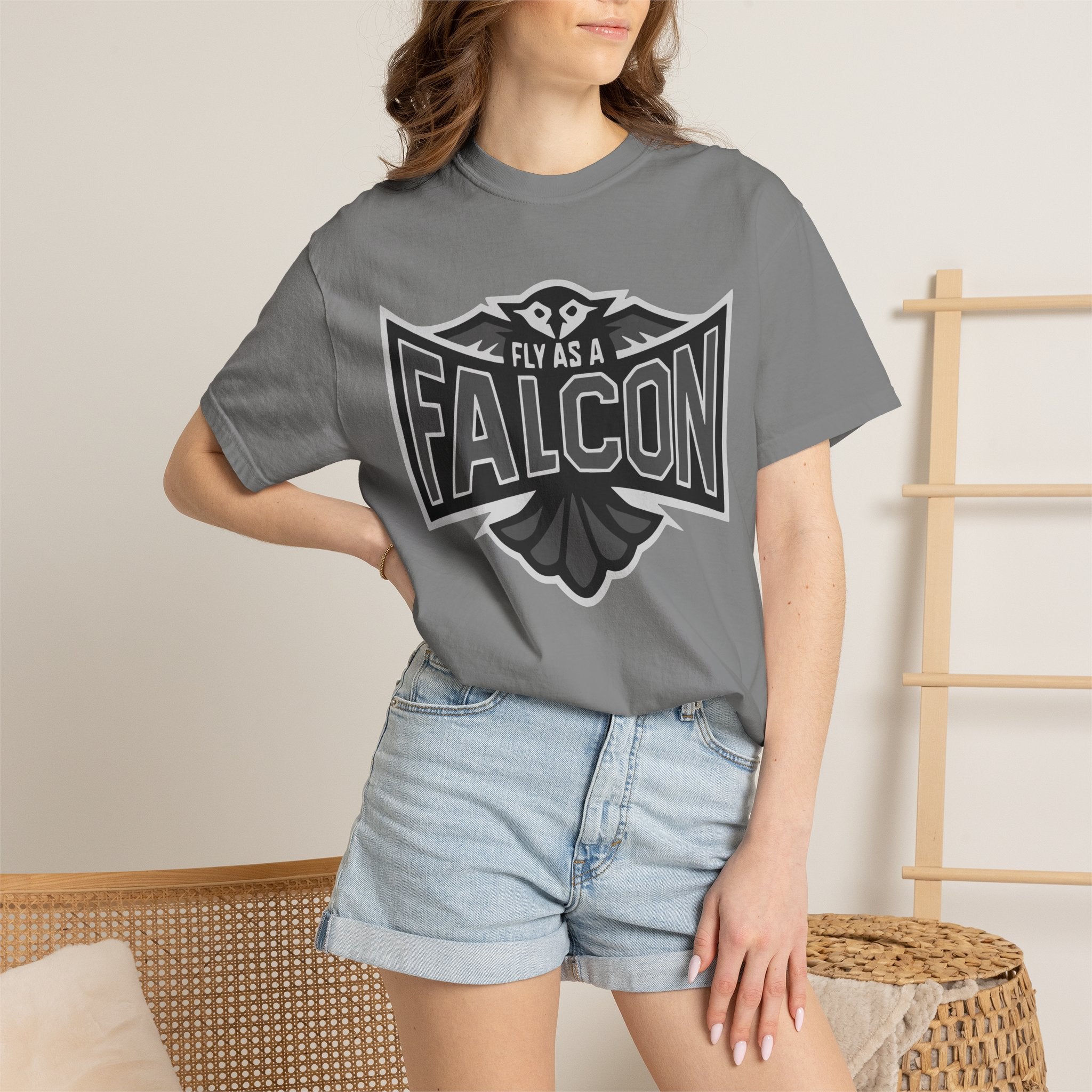 Fly As A Falcon T-Shirt  |  Granite