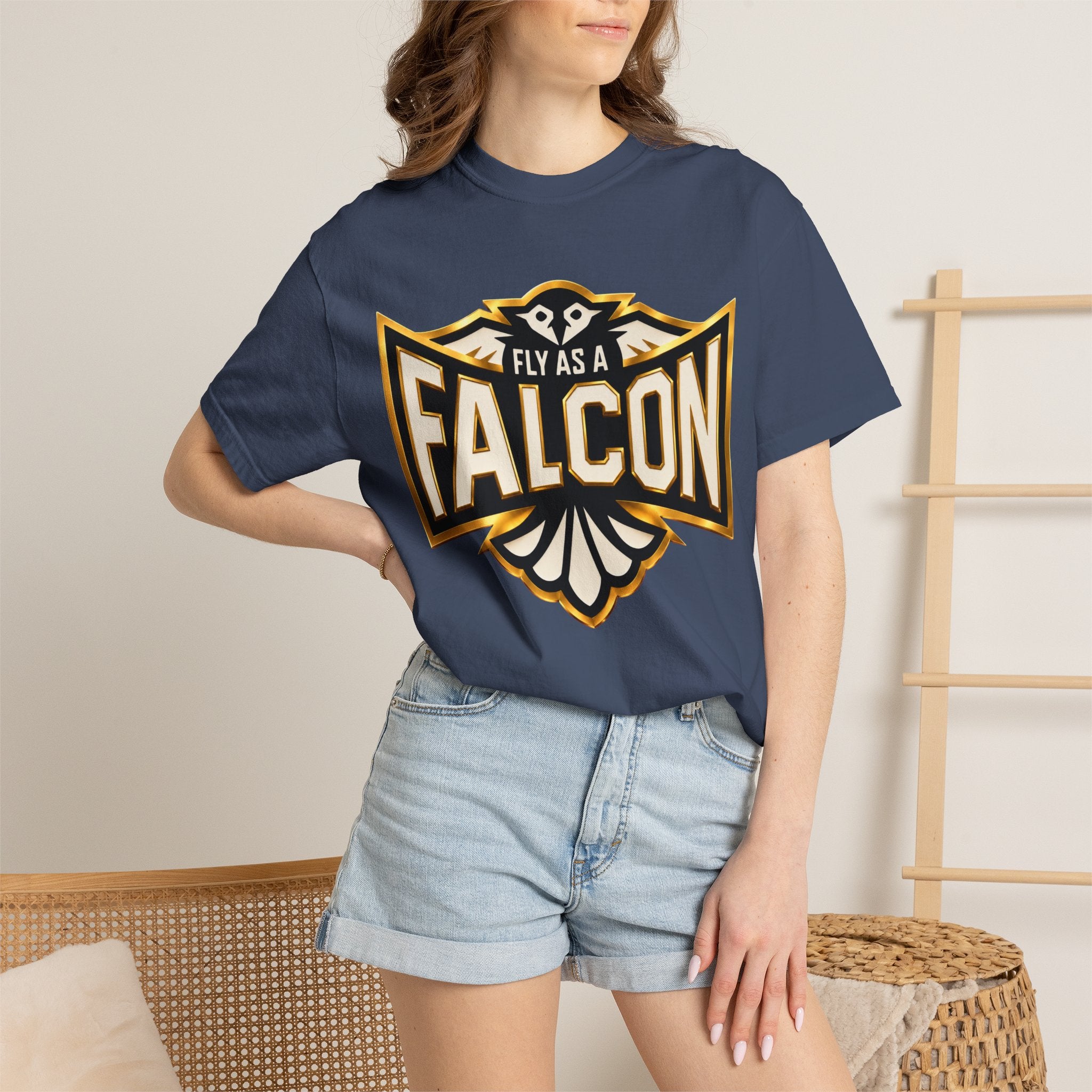 Fly As A Falcon Graphic T-Shirt | Black & Gold Collection 01