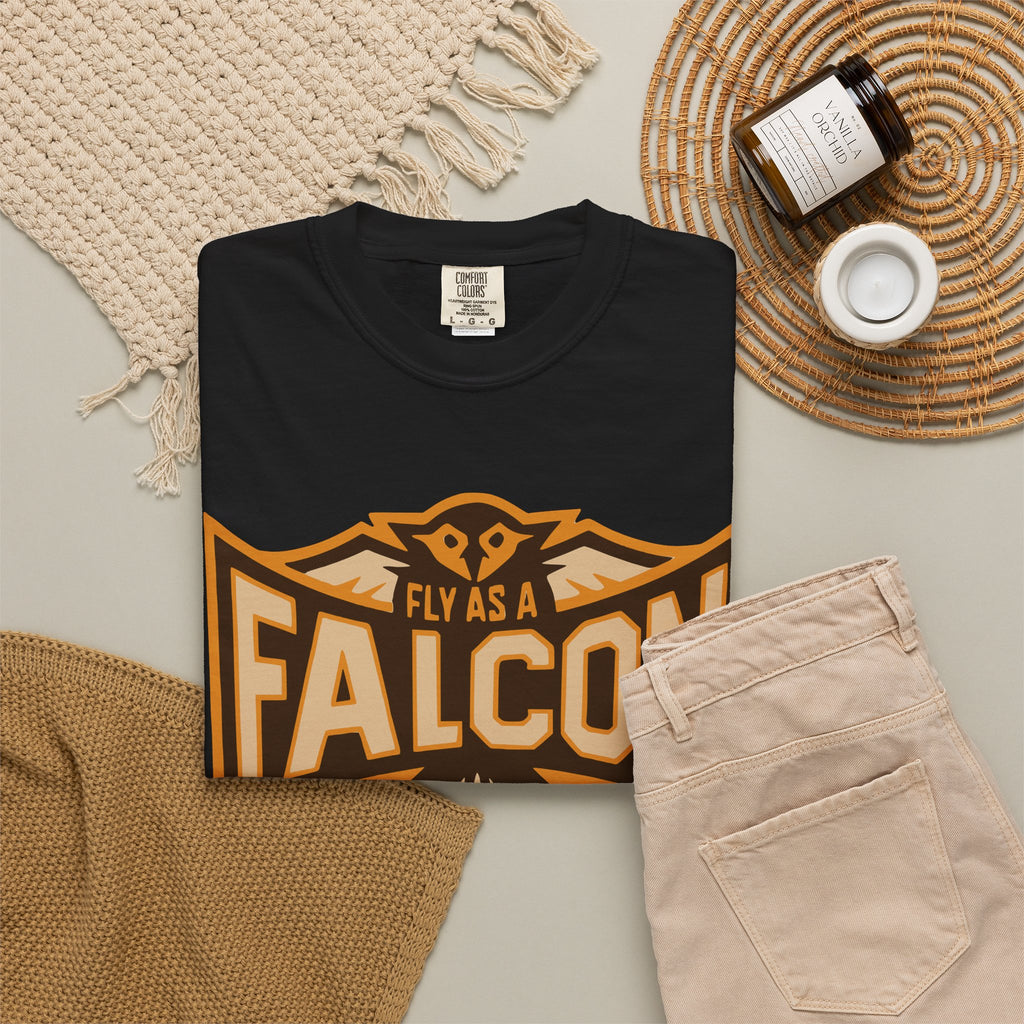 Fly As A Falcon T-Shirt | Sepia