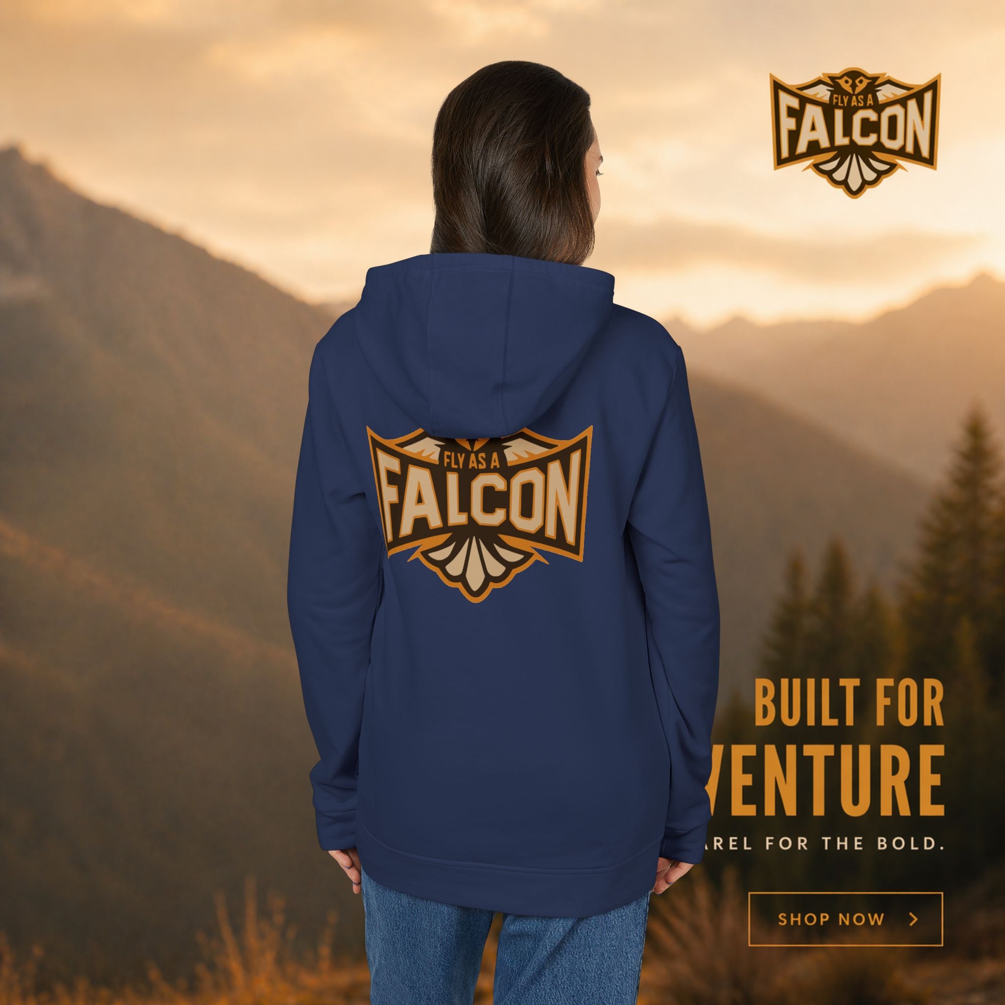 Fly As A Falcon Adidas Pullover Hoodie | Sepia