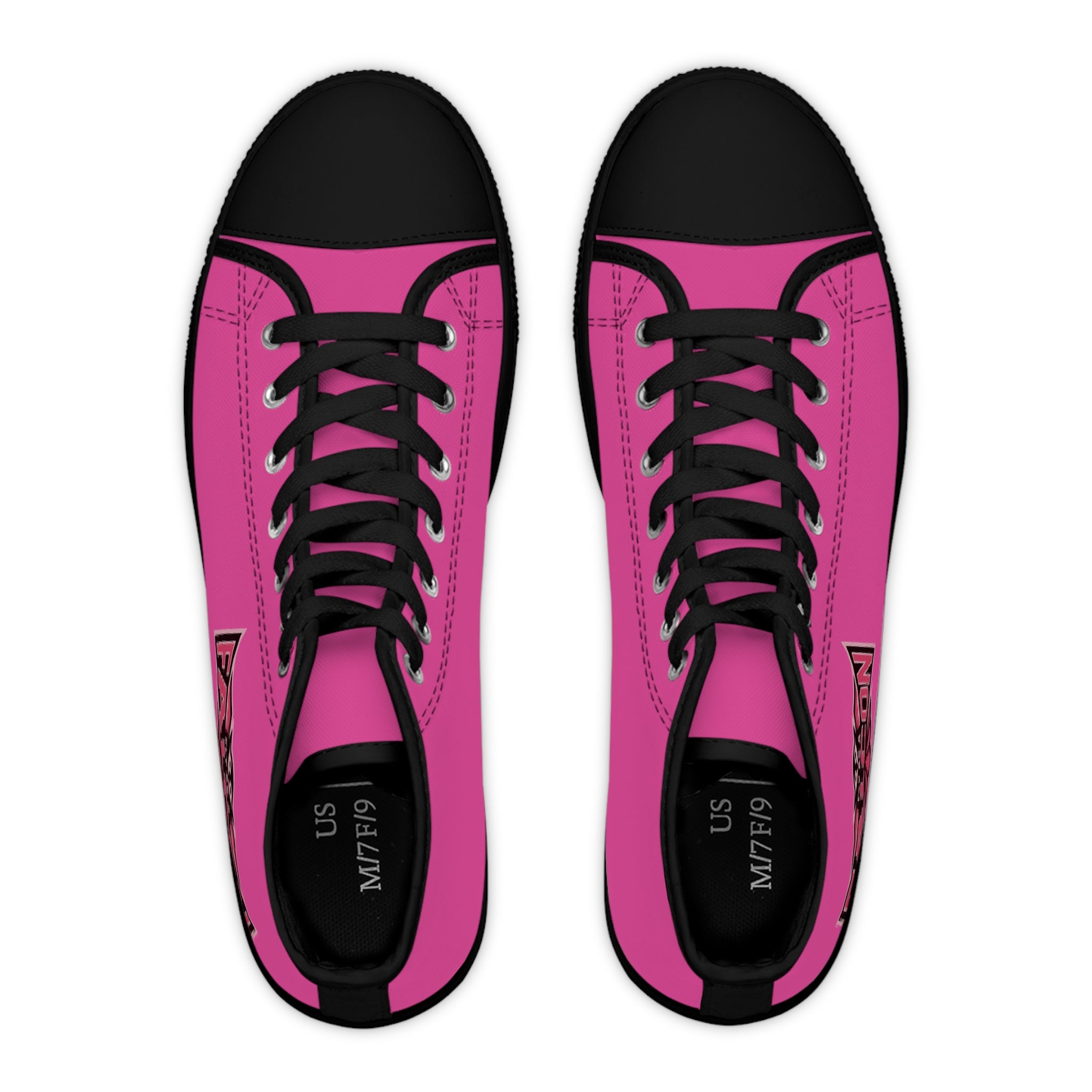 Fly As A Falcon Women’s High Top Sneakers | Wild Rose Pink Athletic Fashion Shoes