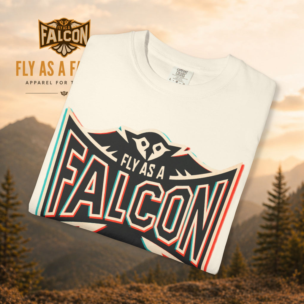 Fly As A Falcon Graphic T-Shirt | Retro 3D