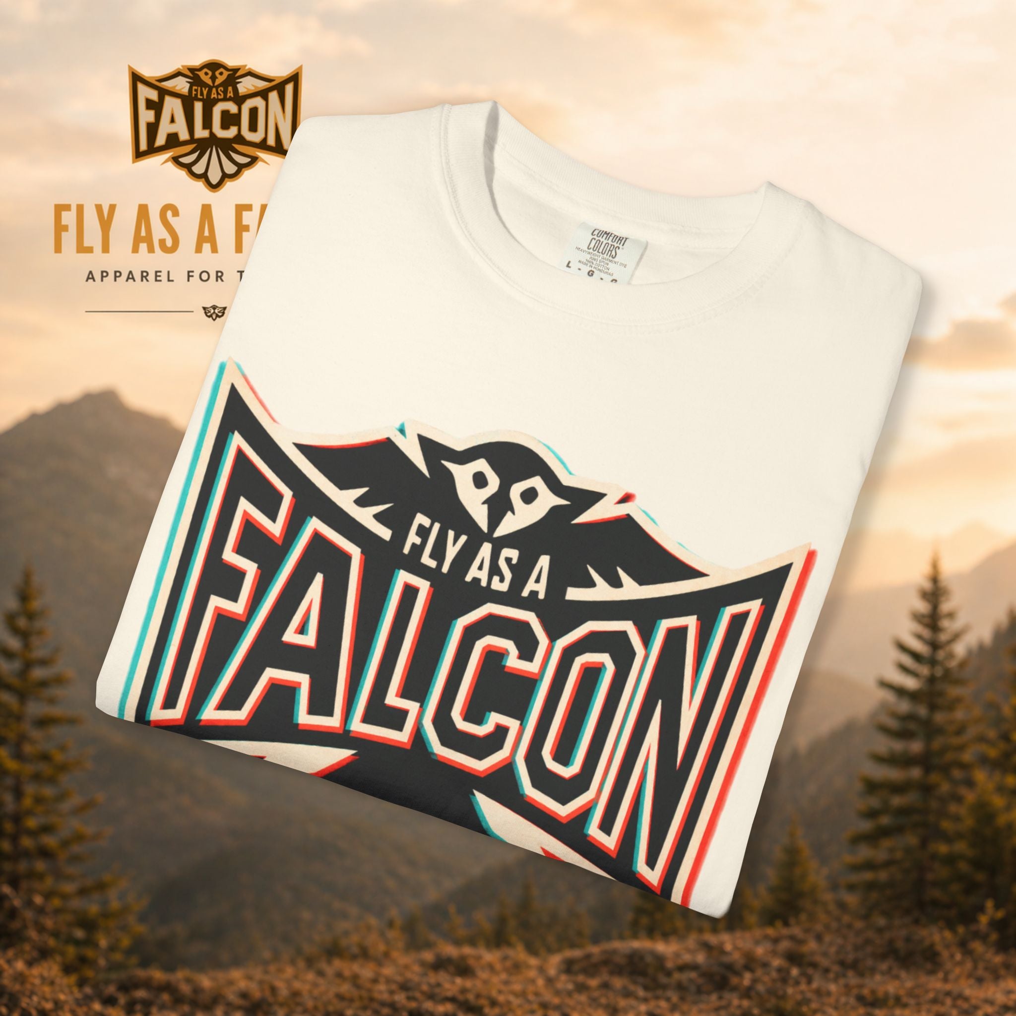 Fly As A Falcon Graphic T-Shirt | Retro 3D
