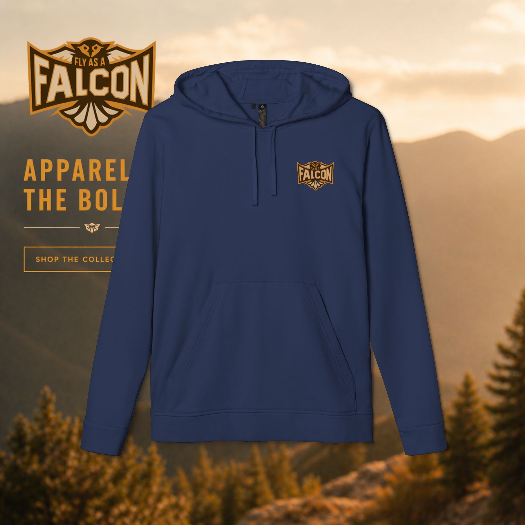 Fly As A Falcon Adidas Pullover Hoodie | Sepia