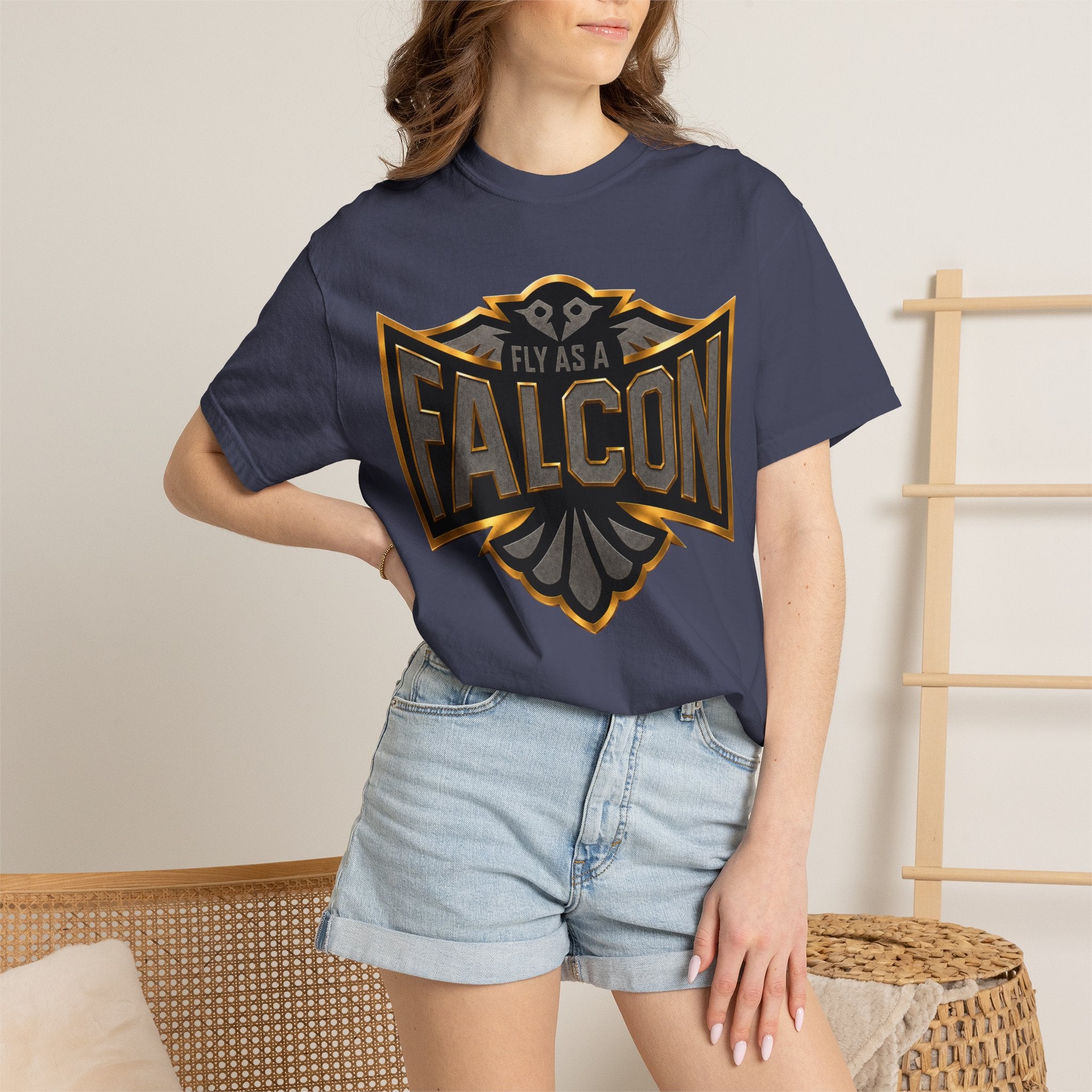 Fly As A Falcon Graphic T-Shirt | Black & Gold Collection 02