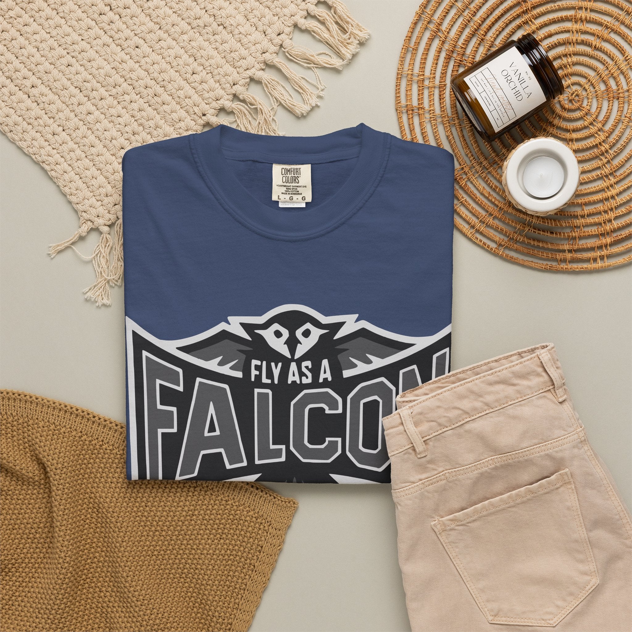 Fly As A Falcon T-Shirt  |  Granite