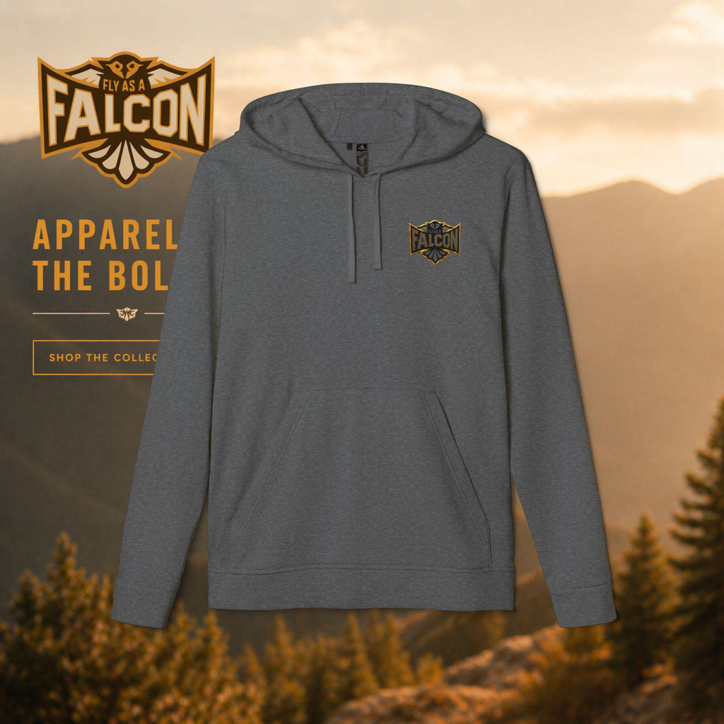 Fly As A Falcon Adidas Pullover Hoodie Black and Gold Collection 02 alternate view
