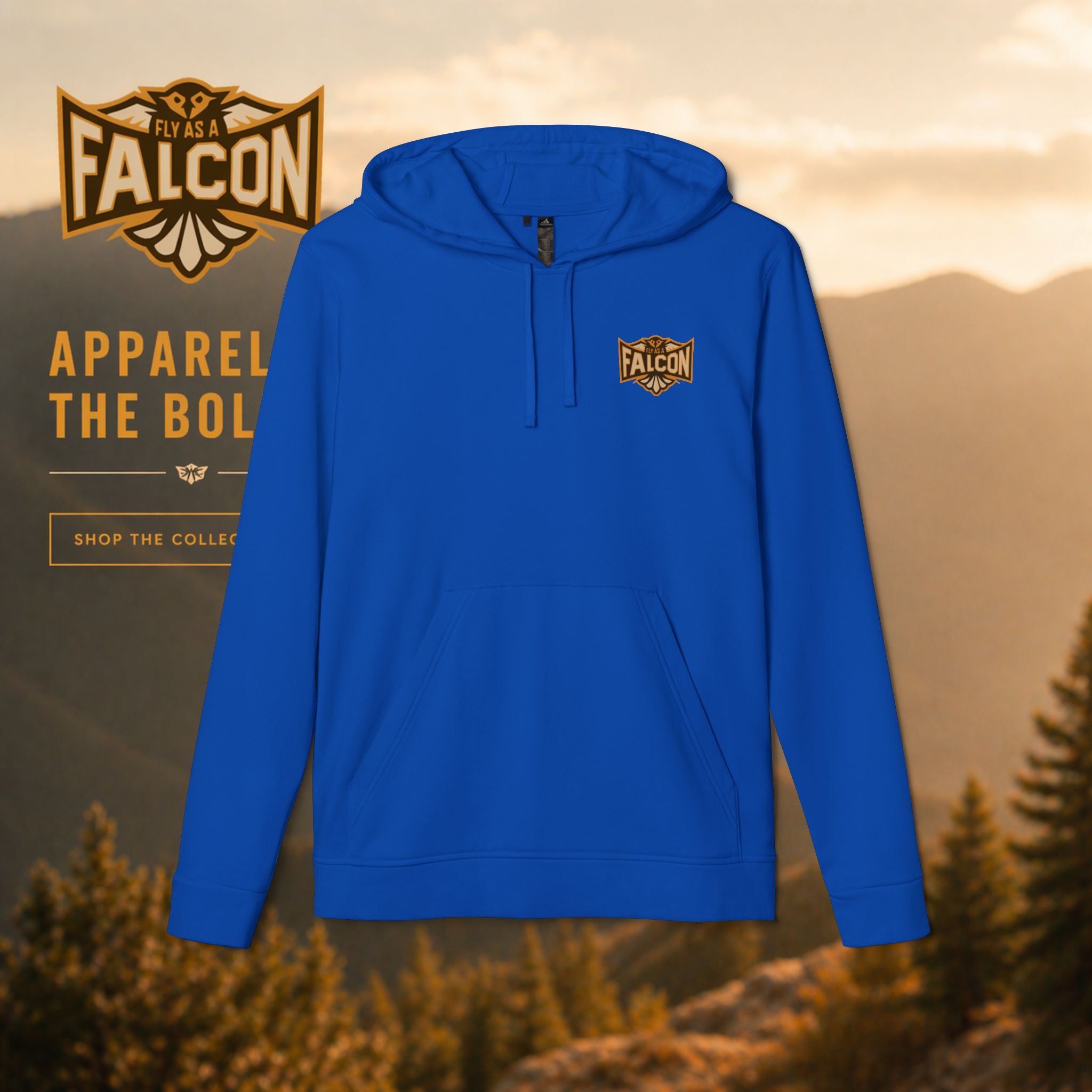 Fly As A Falcon Adidas Pullover Hoodie | Sepia
