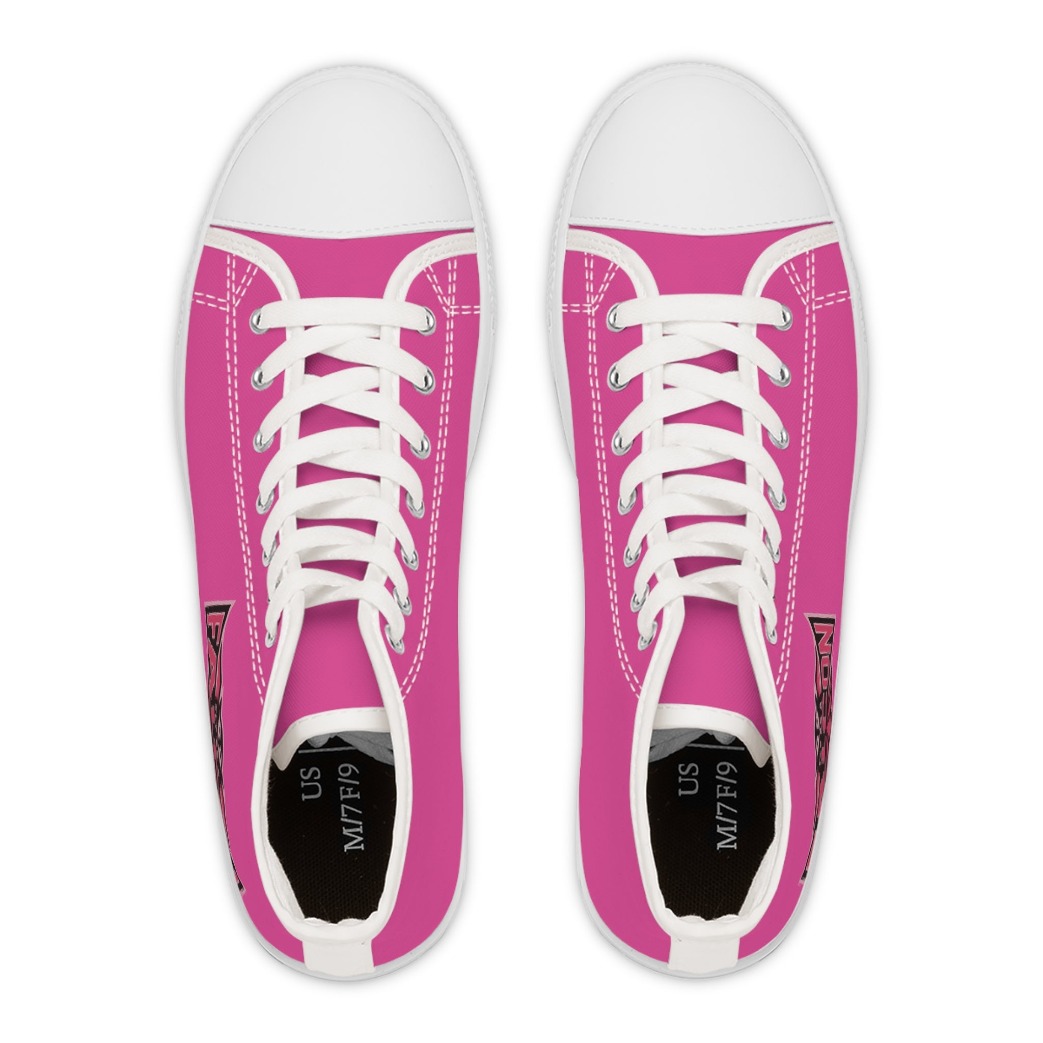 Fly As A Falcon Women’s High Top Sneakers | Wild Rose Pink Athletic Fashion Shoes