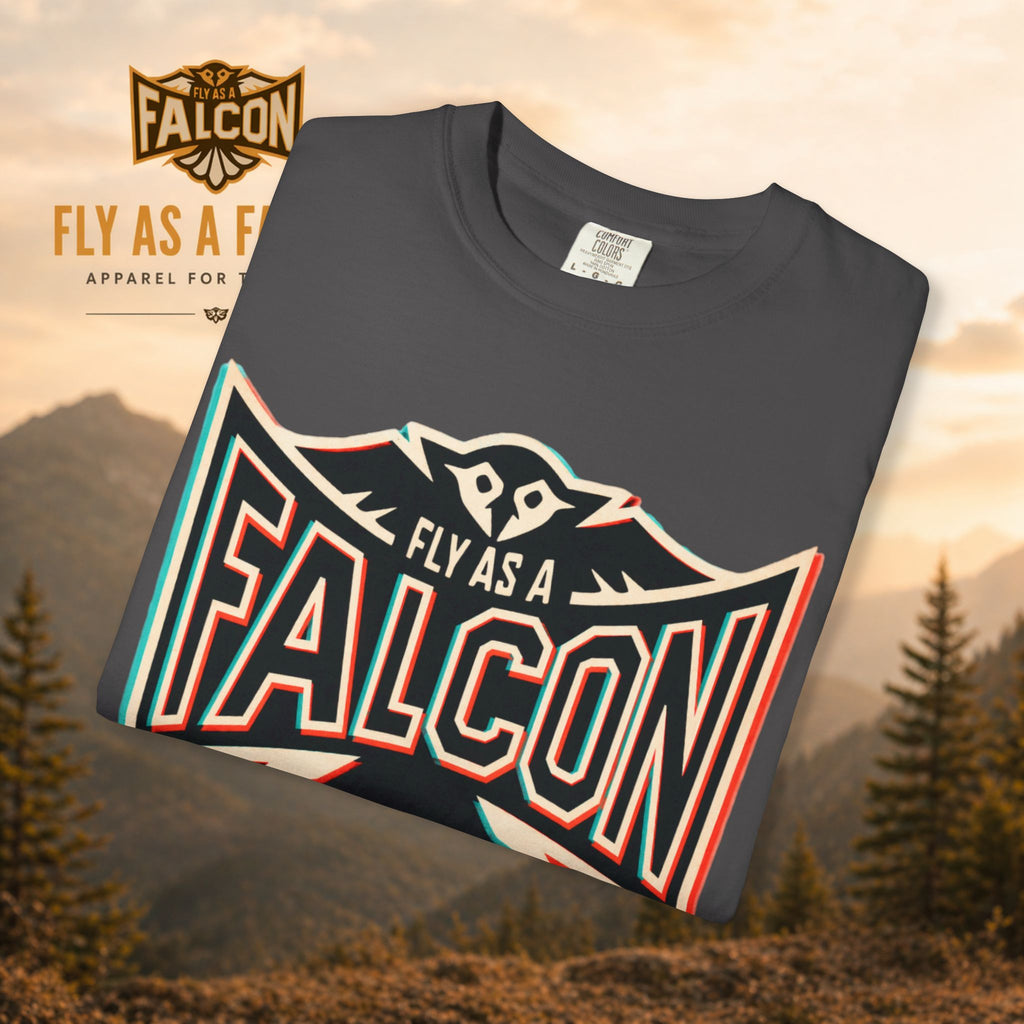Fly As A Falcon Graphic T-Shirt | Retro 3D