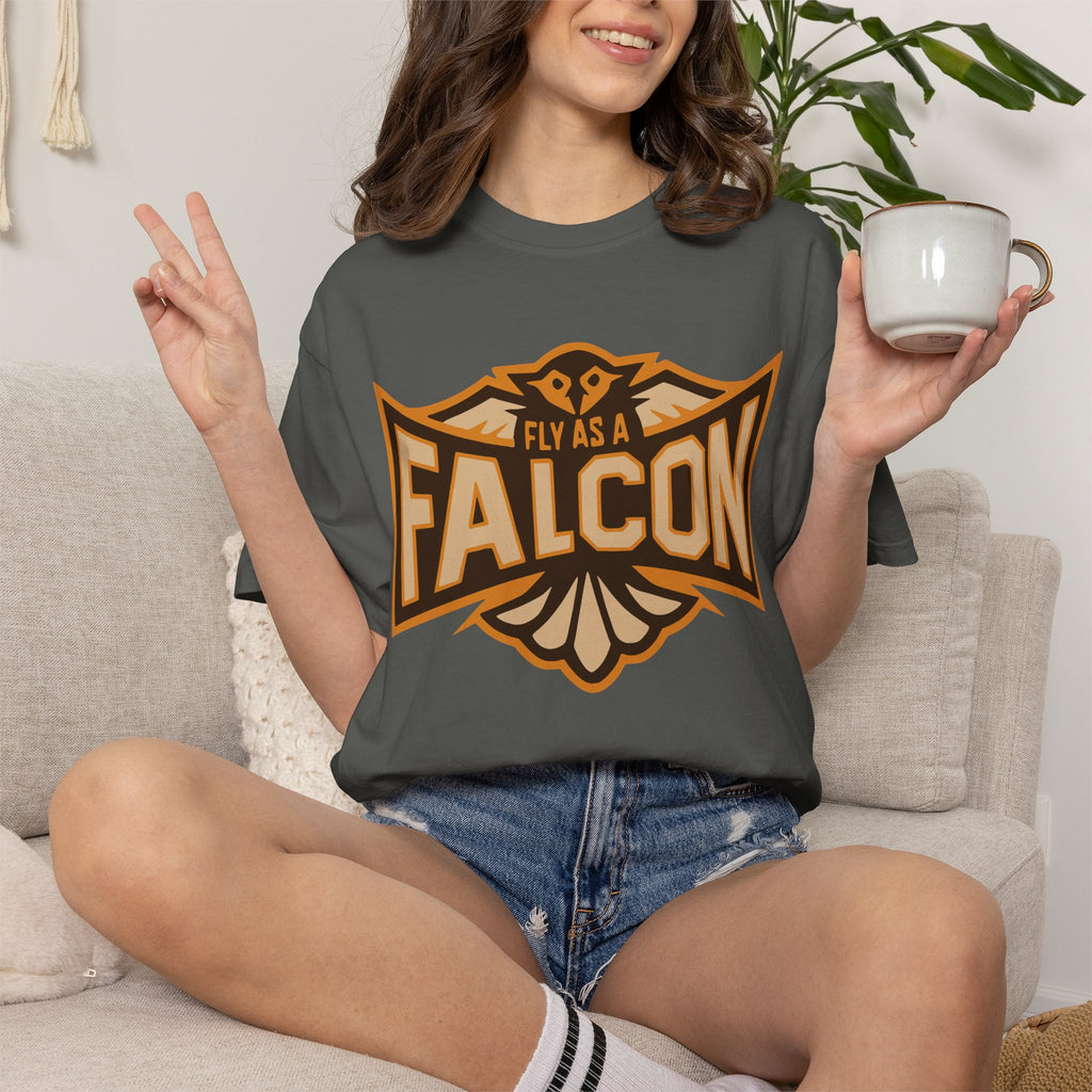 Fly As A Falcon T-Shirt | Sepia