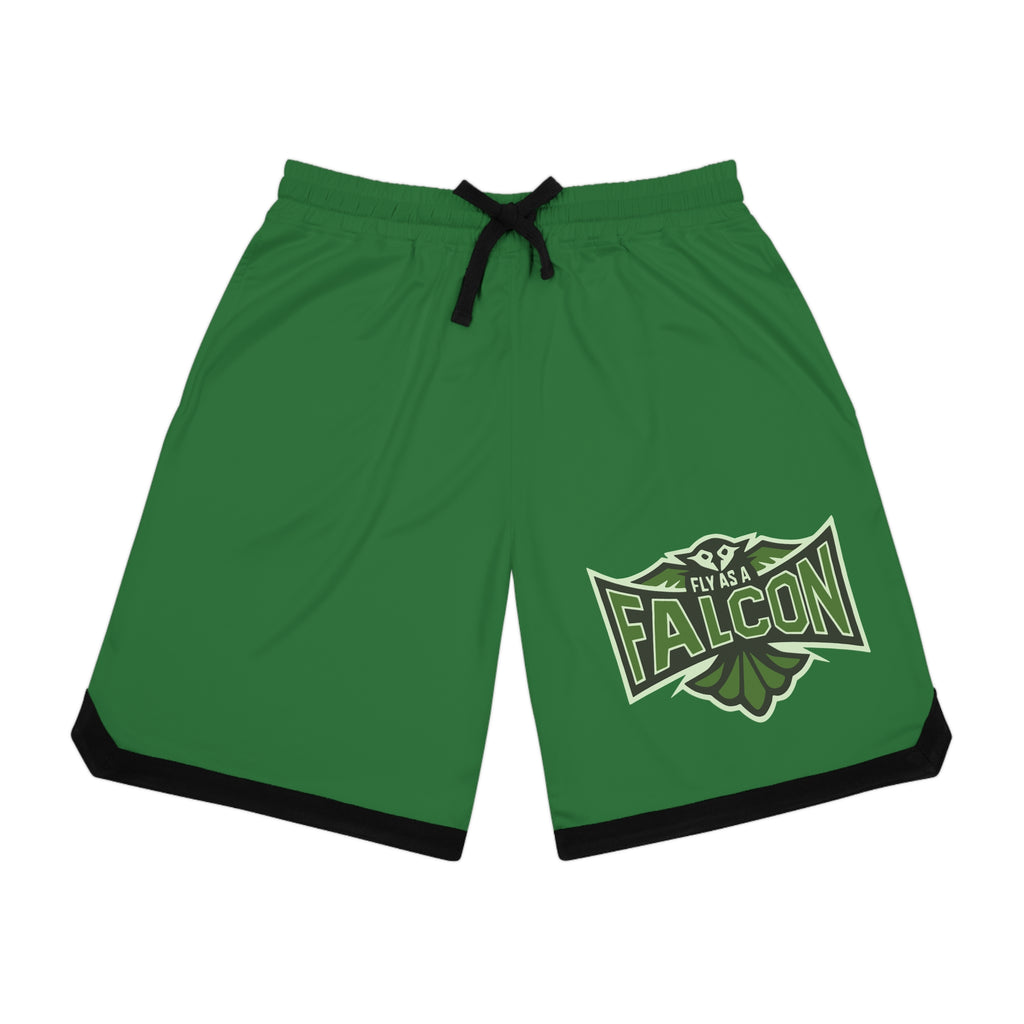 Fly As A Falcon Basketball Shorts | Forest Ash Green