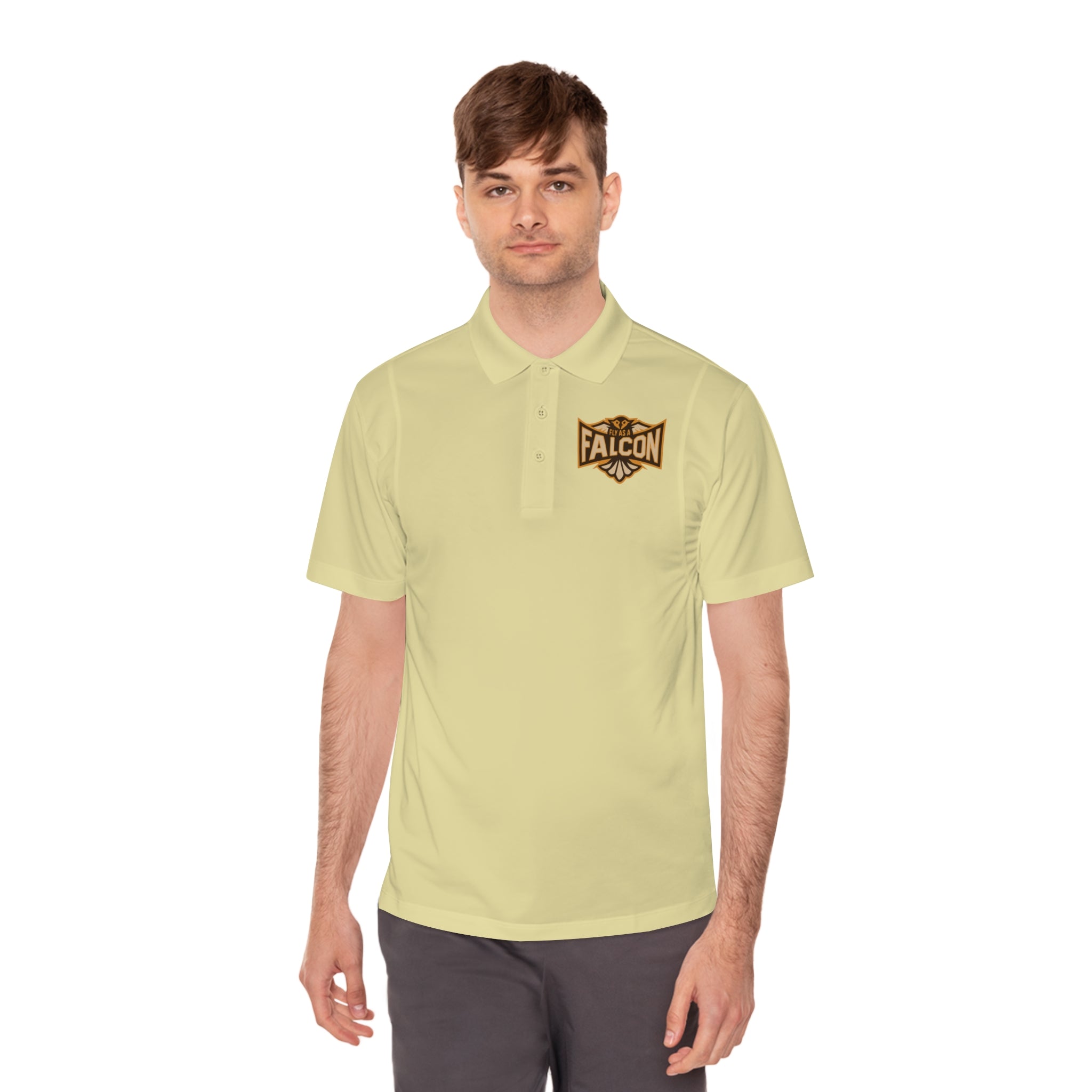 Fly As A Falcon Polo Shirt | Sepia