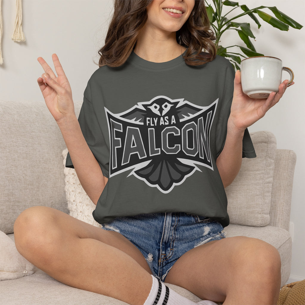 Fly As A Falcon T-Shirt  |  Granite