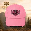 Fly As A Falcon Pink Distressed Cap | Wild Rose