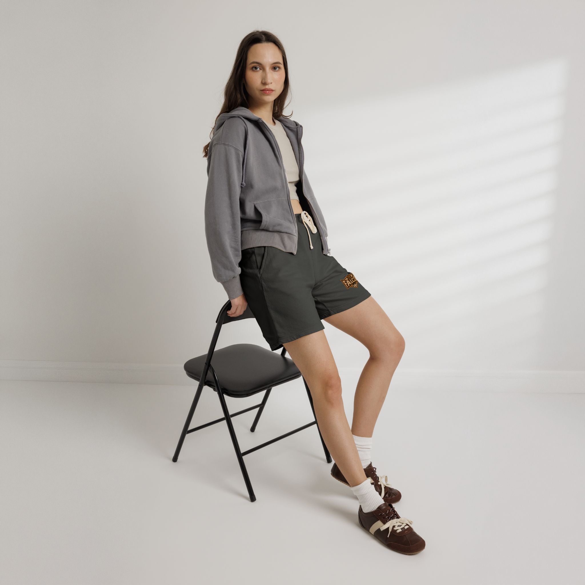 Fly As A Falcon Fleece Sweat Shorts | Sepia