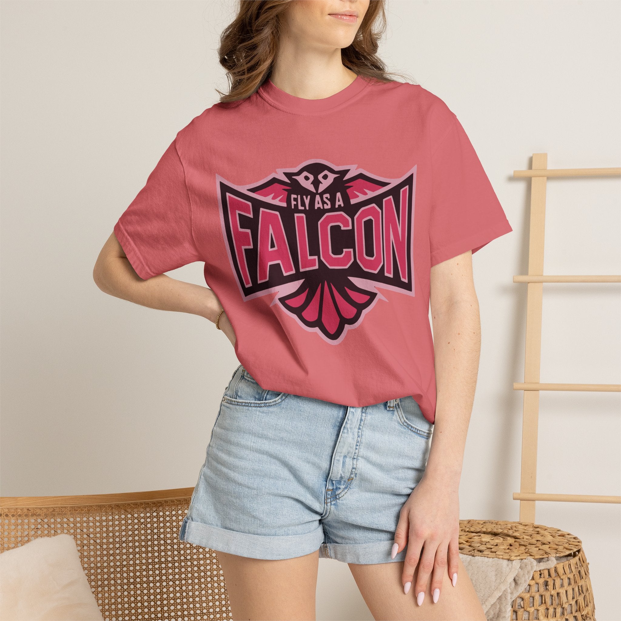 Fly As A Falcon T-Shirt | Wild Rose
