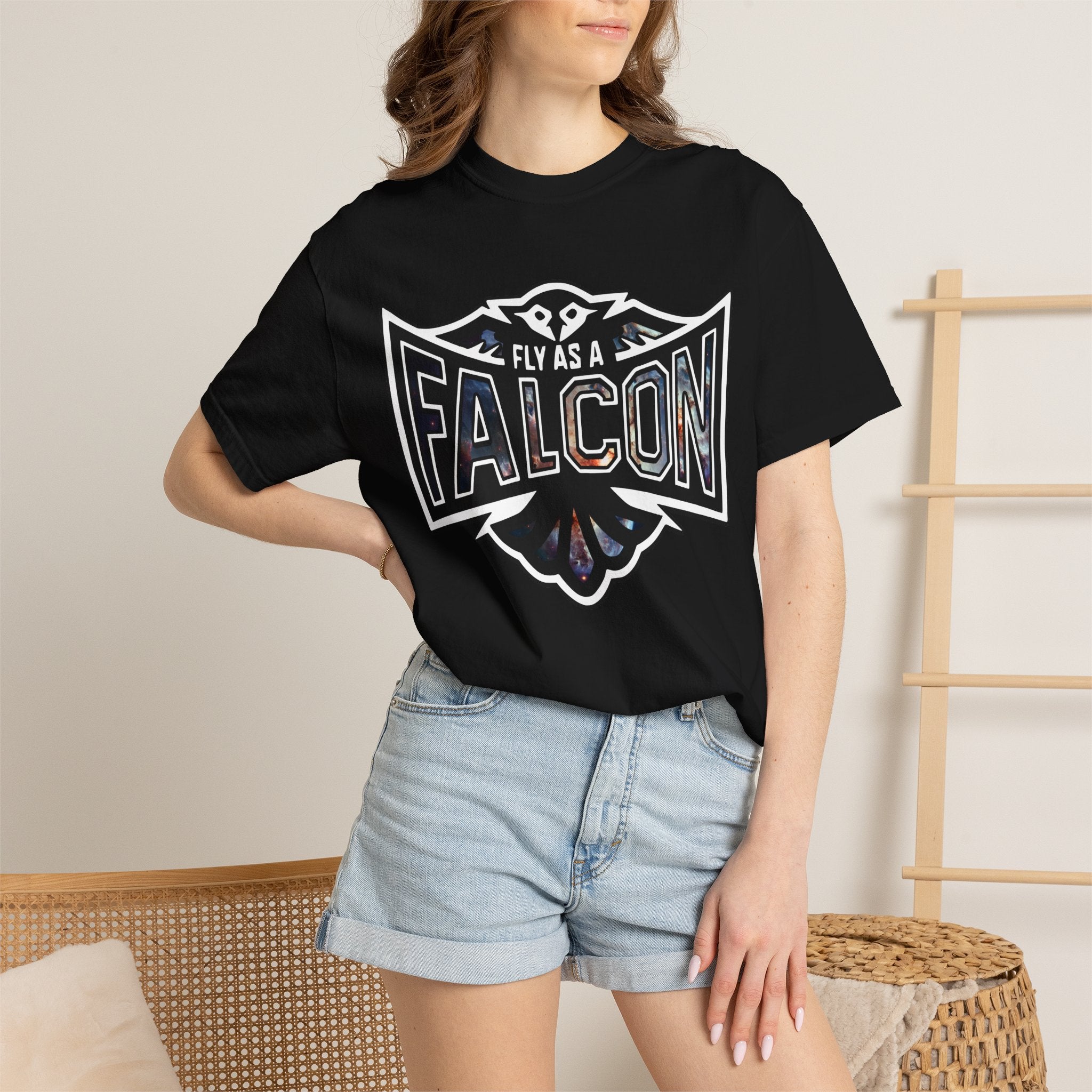 Fly As A Falcon Graphic T-Shirt | Cosmos