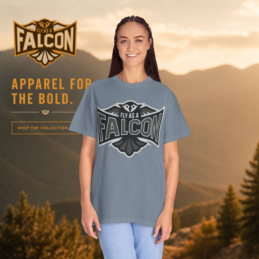 Fly As A Falcon T-Shirt  |  Granite