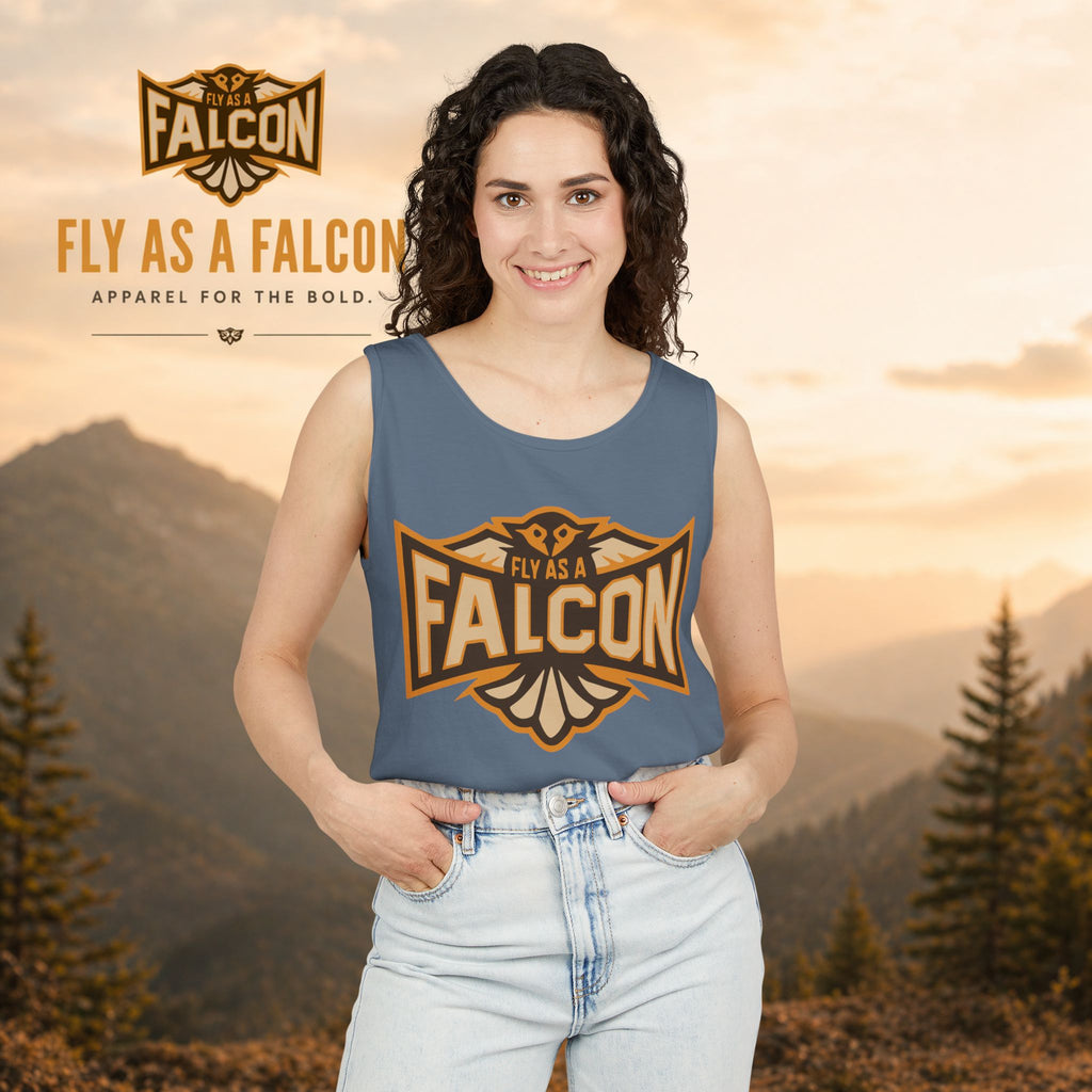 Fly As A Falcon Tank Top |  Sepia