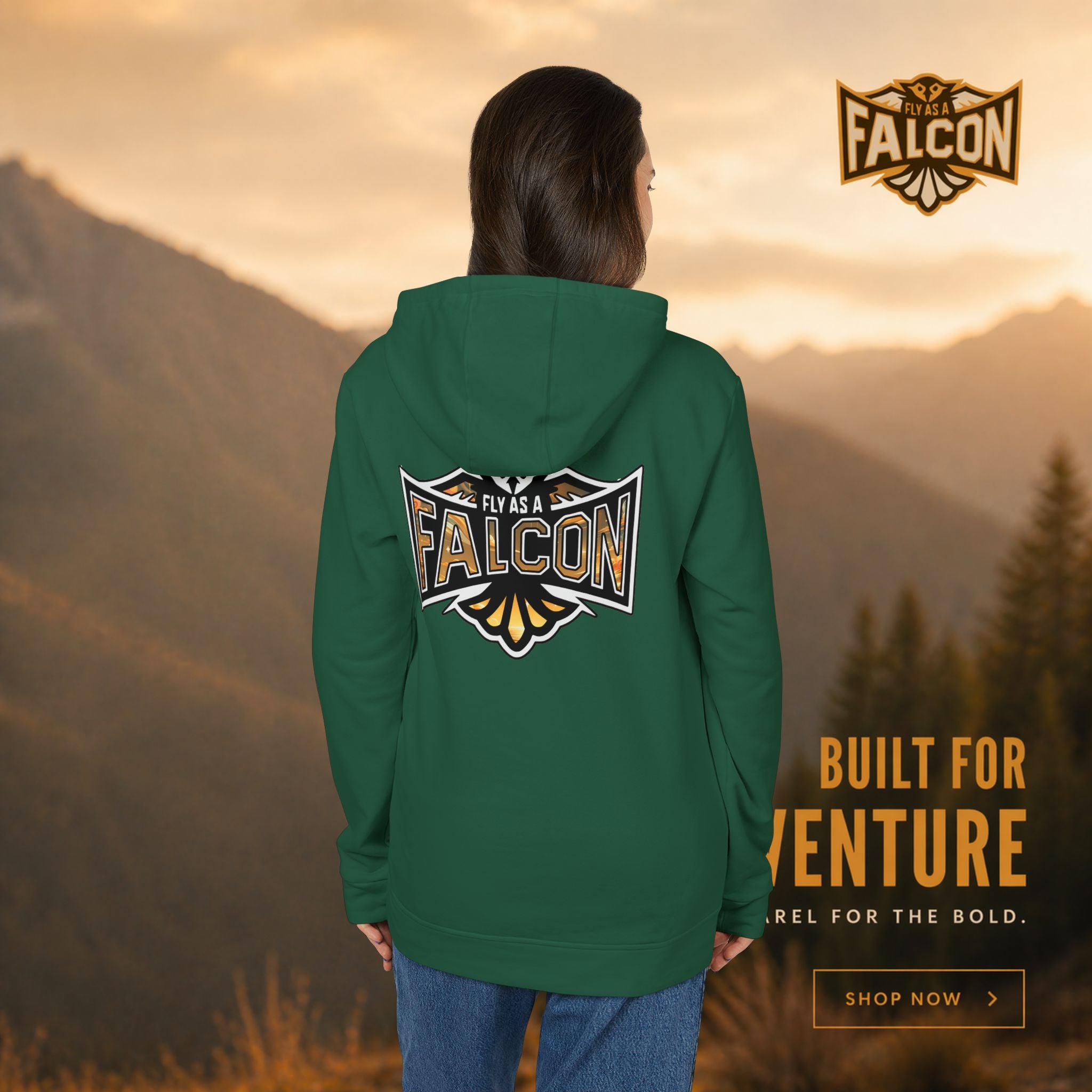Fly As A Falcon Adidas Pullover Hoodie | Golden Haze