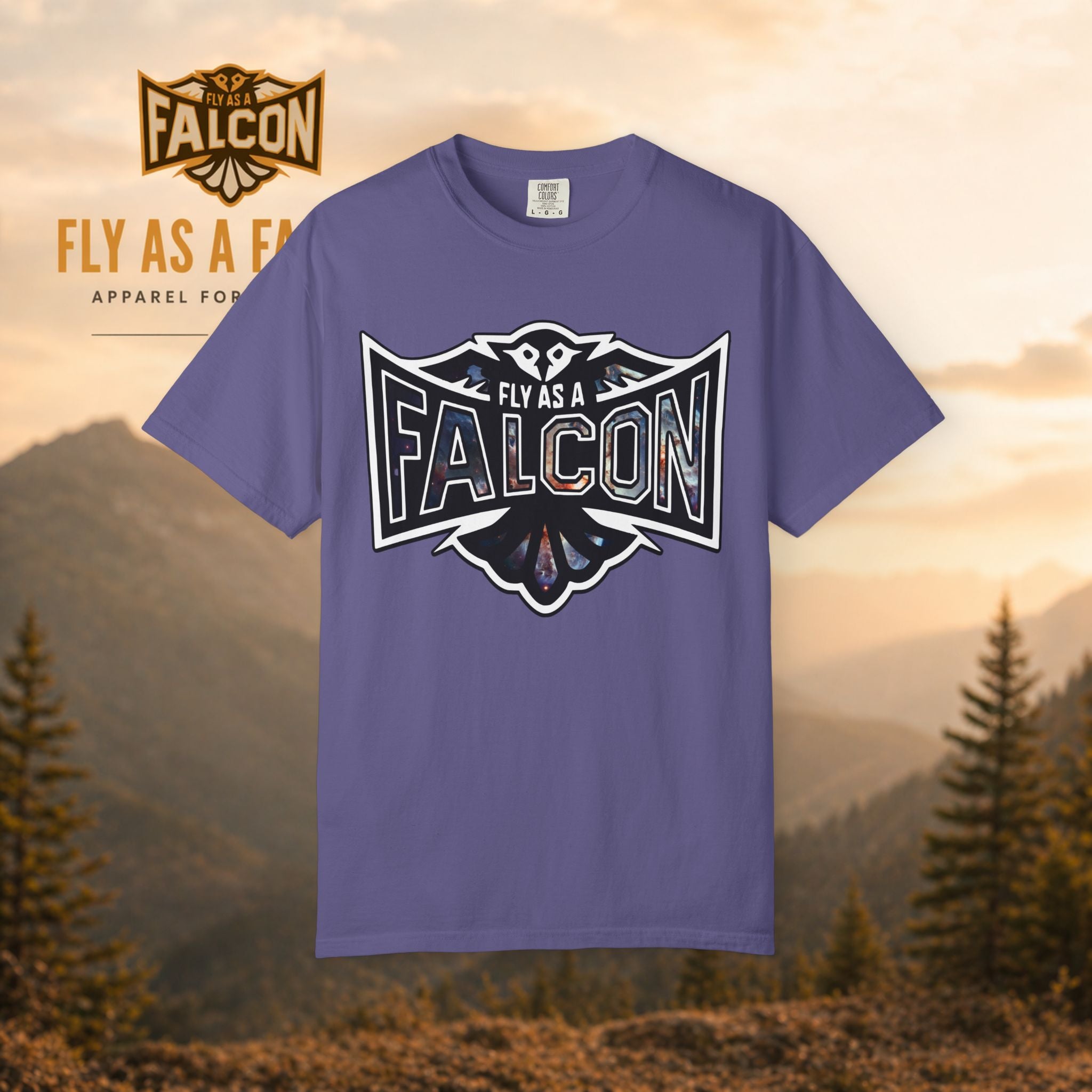 Fly As A Falcon Graphic T-Shirt | Cosmos