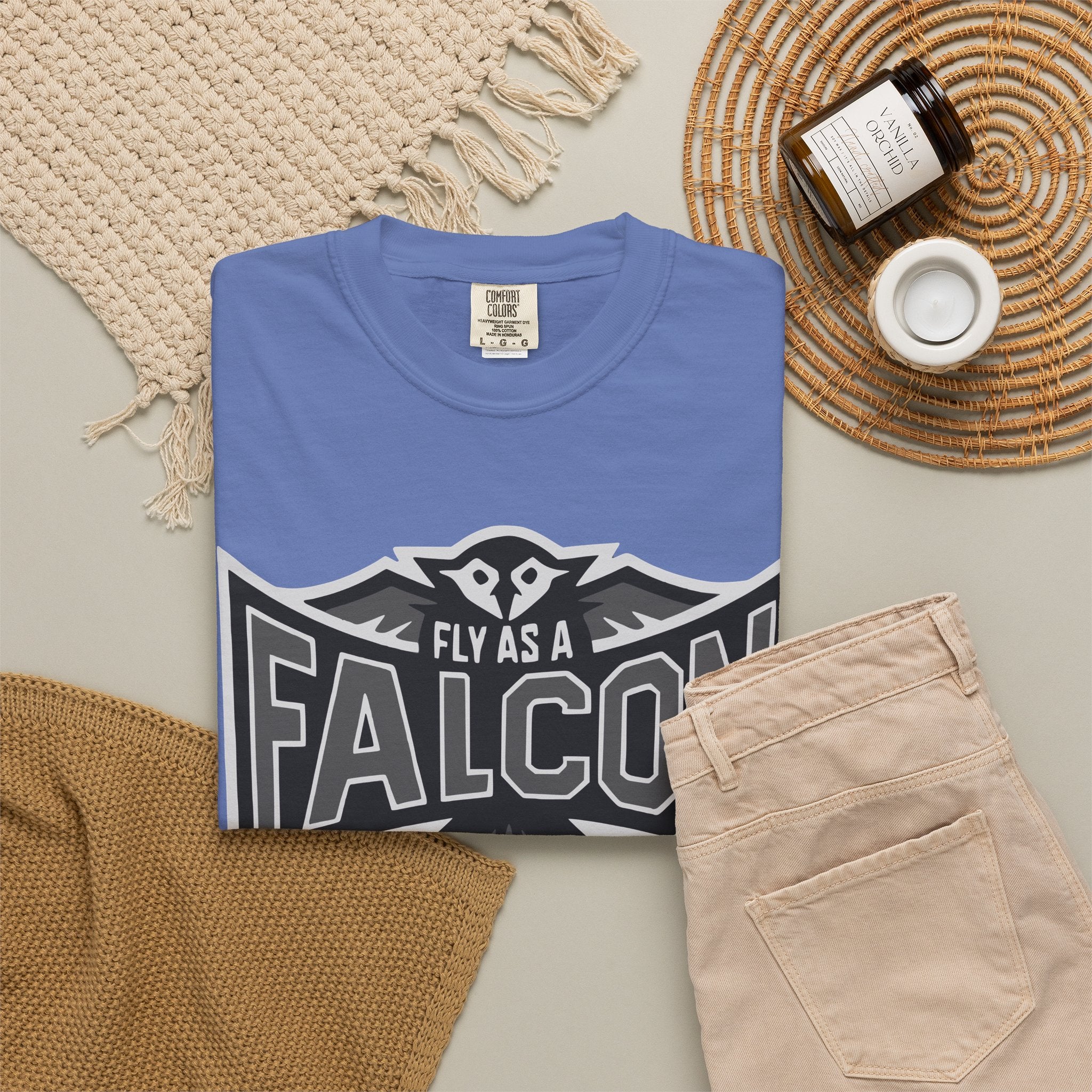 Fly As A Falcon T-Shirt  |  Granite