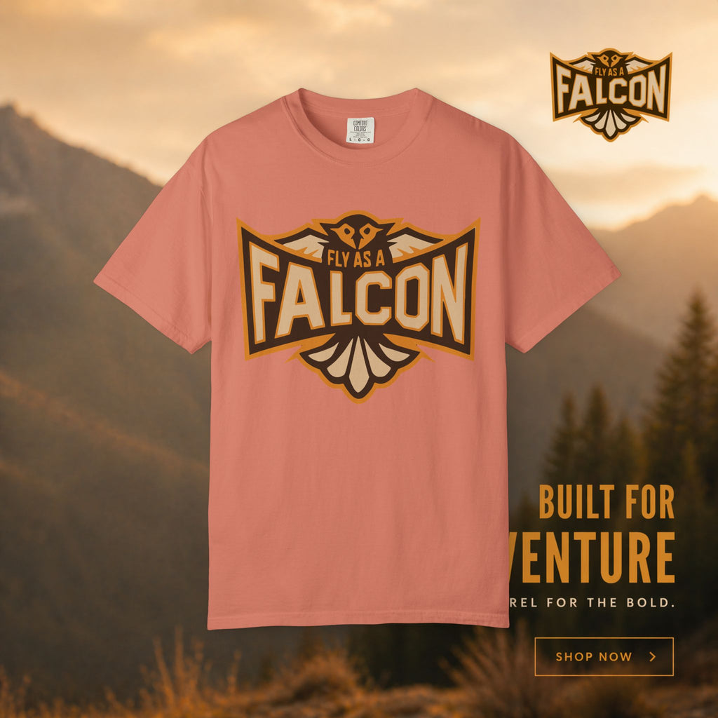 Fly As A Falcon T-Shirt | Sepia