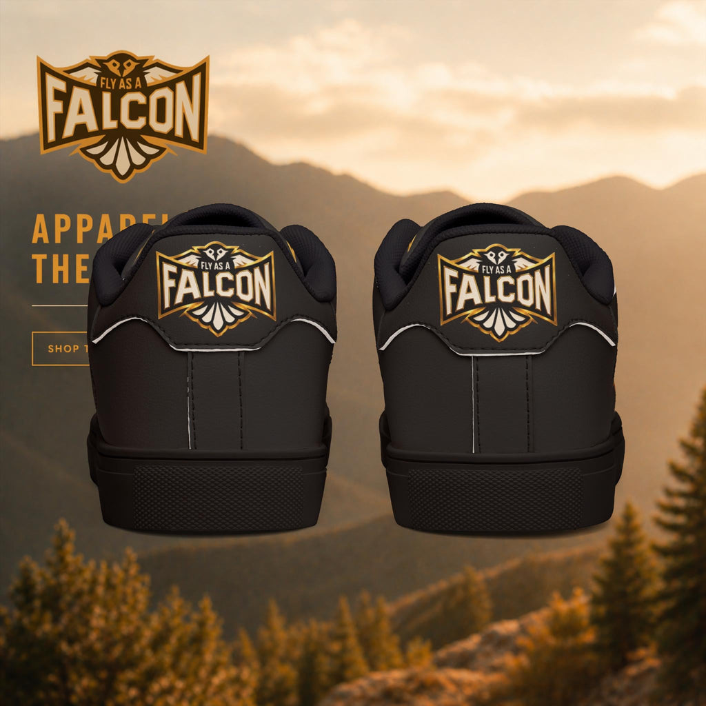 Fly As A Falcon Low-Top Sneakers Black and Gold Collection 01 alternate view